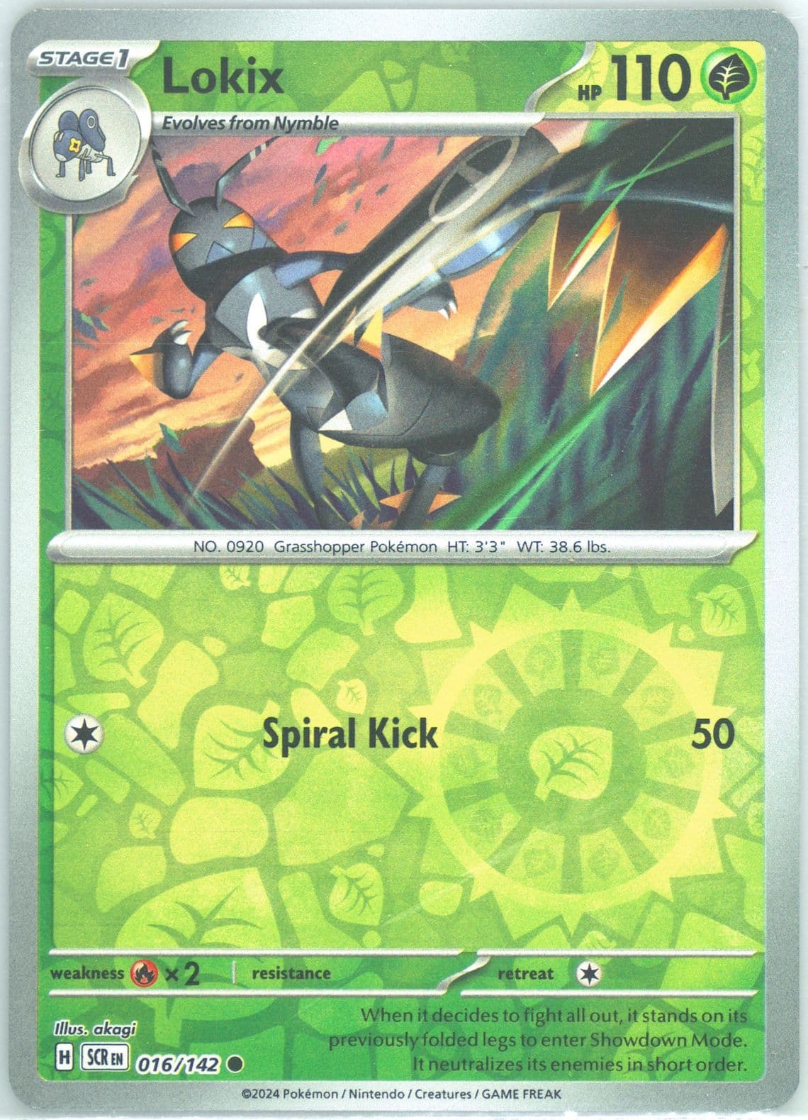 Lokix Reverse Holo (016) 2024 Pokemon Scr EN-Stellar Crown