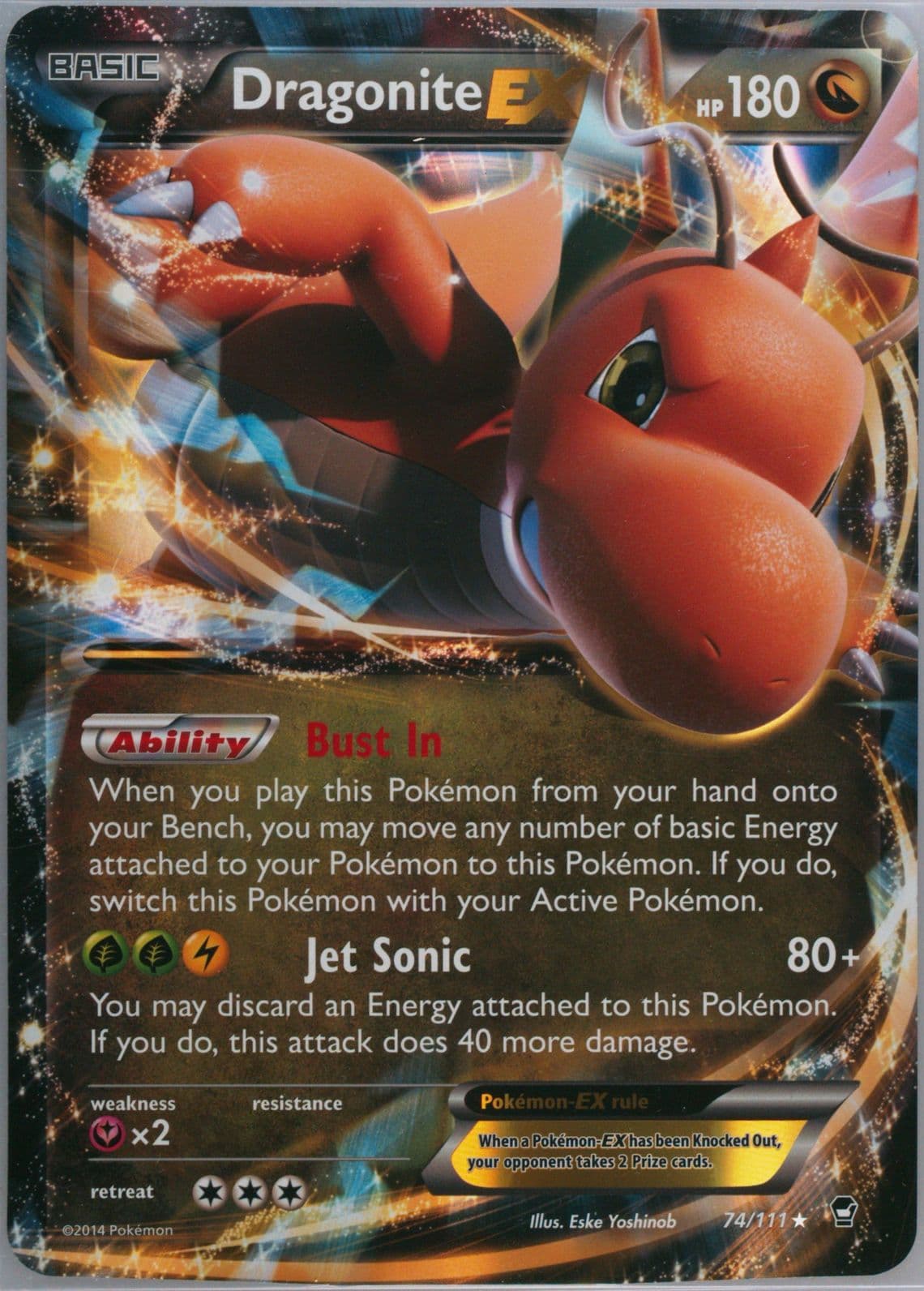 Dragonite EX 2016 Dragonite EX Box-Jumbo (74) 2014 Pokemon XY Furious Fists