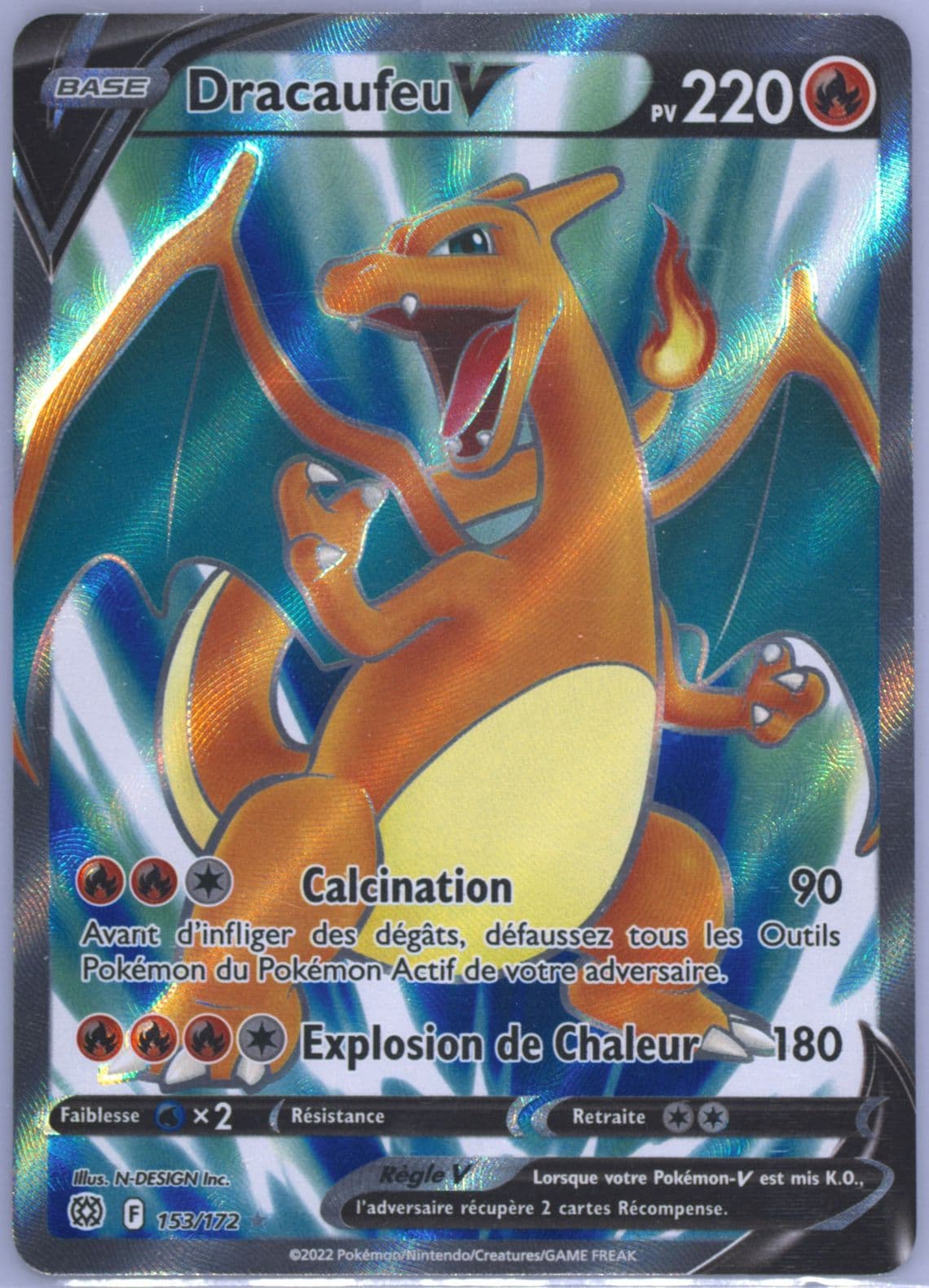 Full Art/Dracaufeu V French (153) 2022 Pokemon Sword & Shield Brilliant Stars