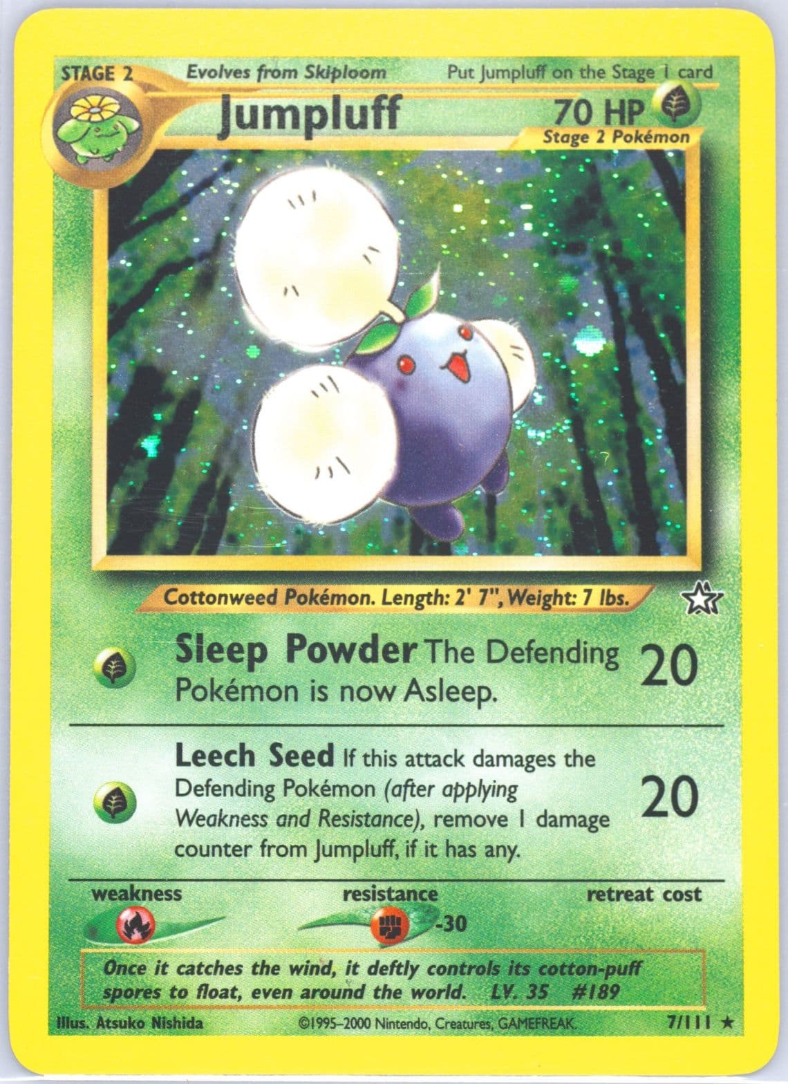 Jumpluff-Holo (7) 2000 Pokemon Neo Genesis