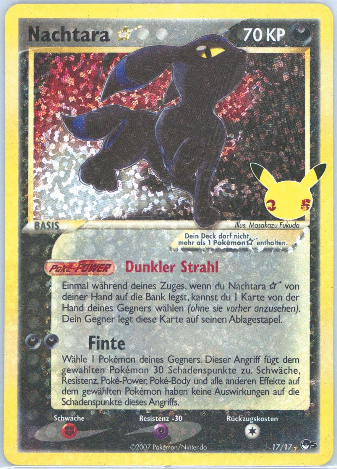Nachtara-Gold Star German (17) 2021 Pokemon Celebrations Classic Collection