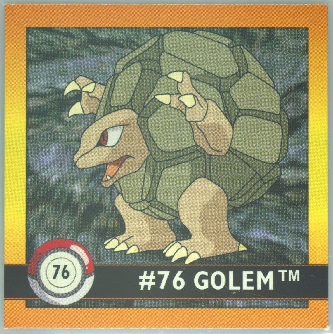 Golem (76) 1999 Pokemon Stickers Series 1