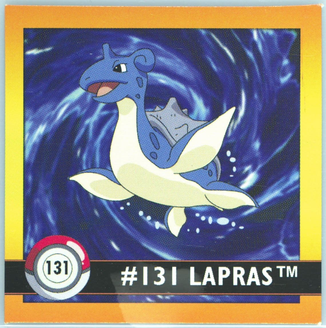 Lapras (131) 1999 Pokemon Stickers Series 1