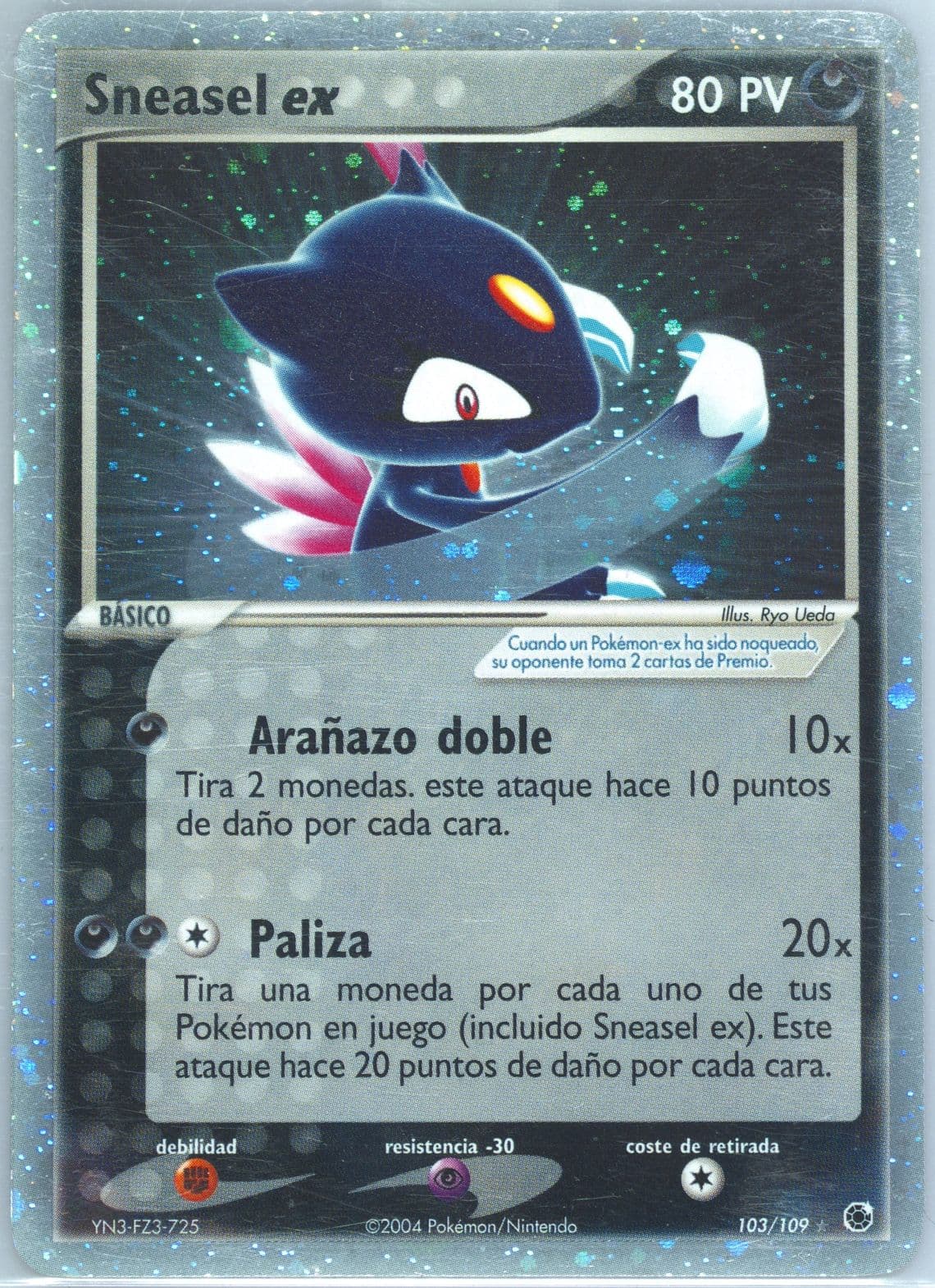 Sneasel EX-Holo (103) 2004 Pokemon Spanish EX Ruby & Sapphire