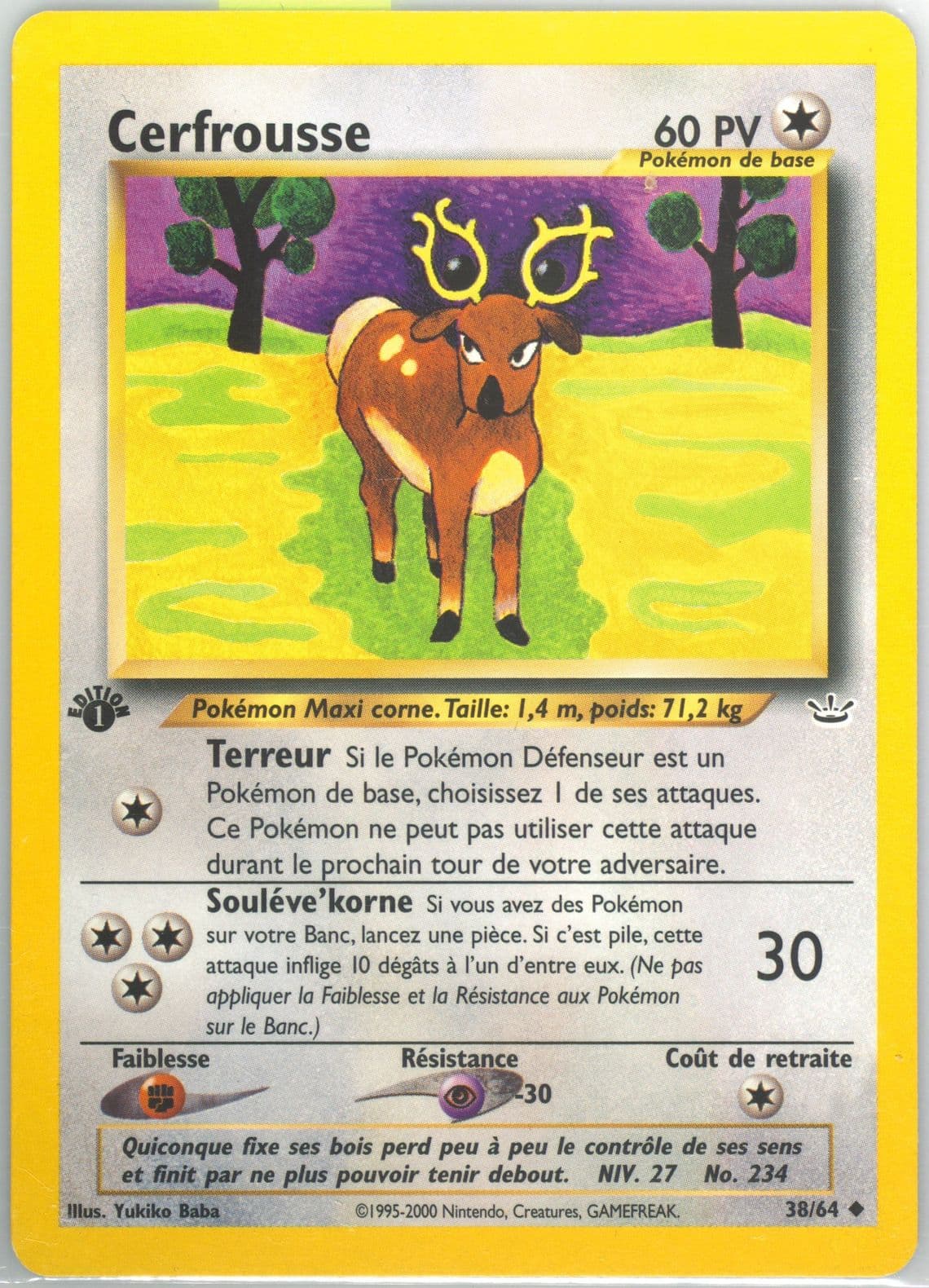 Cerfrousse 1st Edition (38) 2002 Pokemon French Neo Revelation