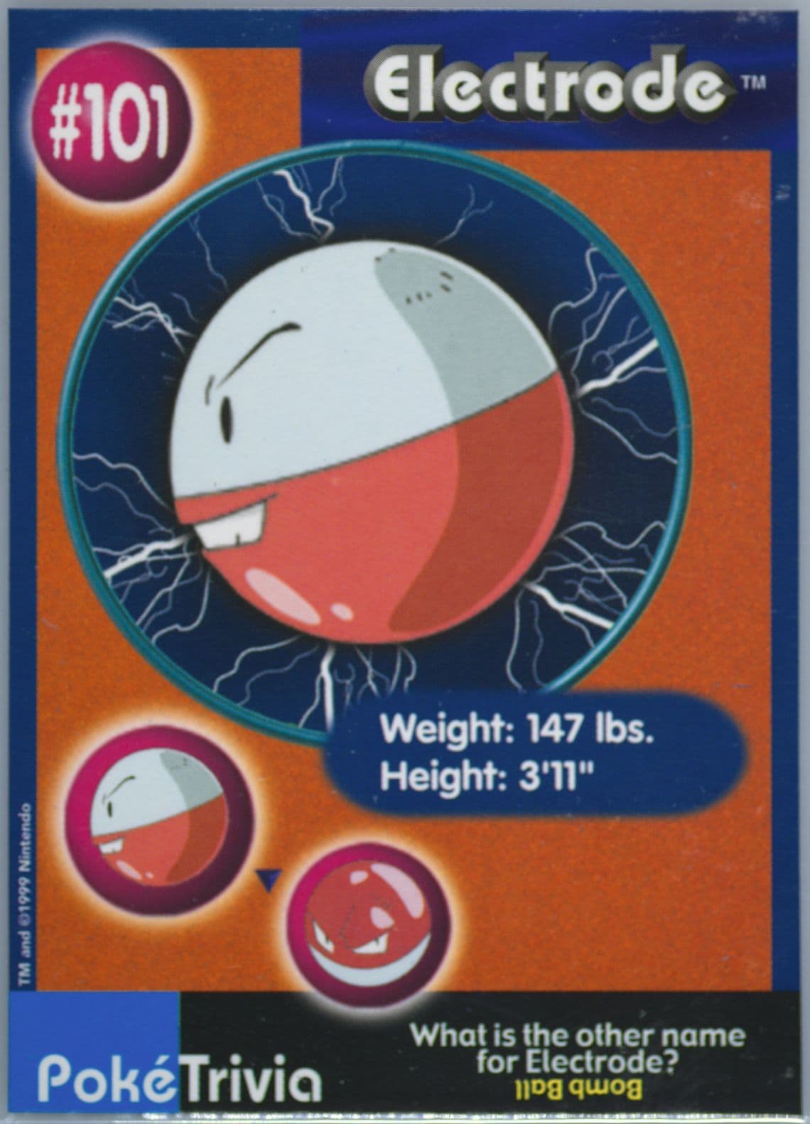 Electrode (101) 1999 Pokemon Burger King