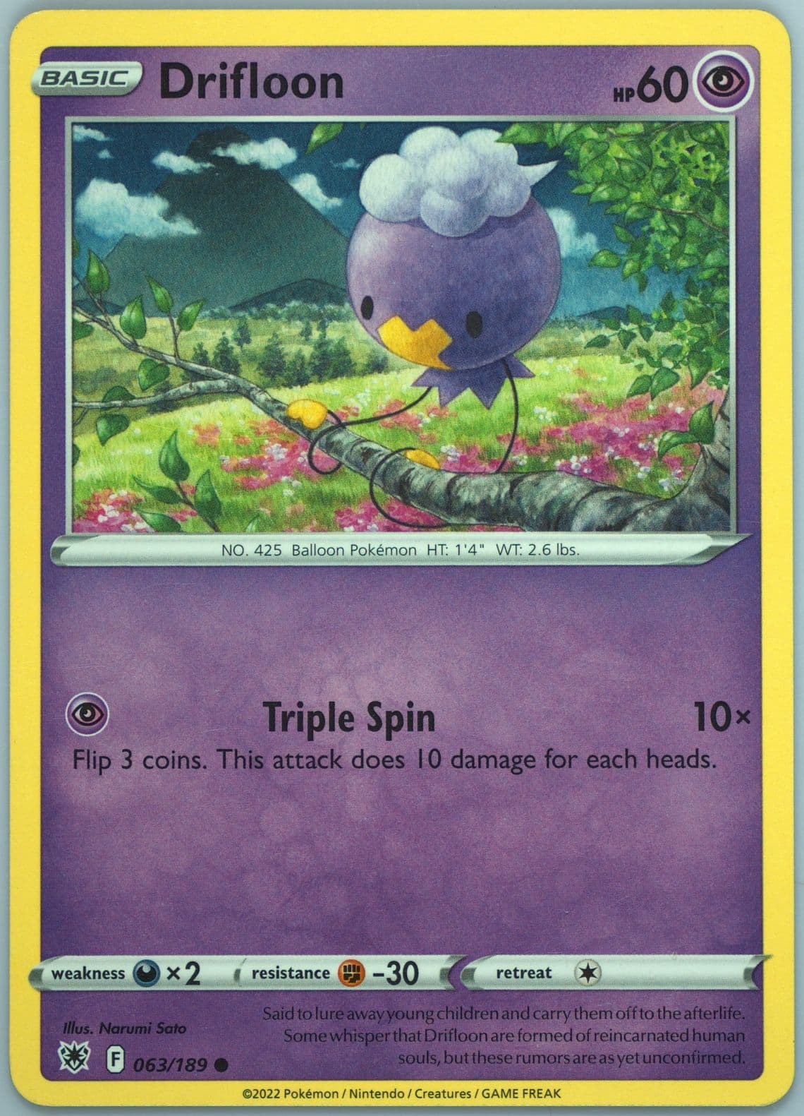 Drifloon (063) 2022 Pokemon Sword & Shield Astral Radiance