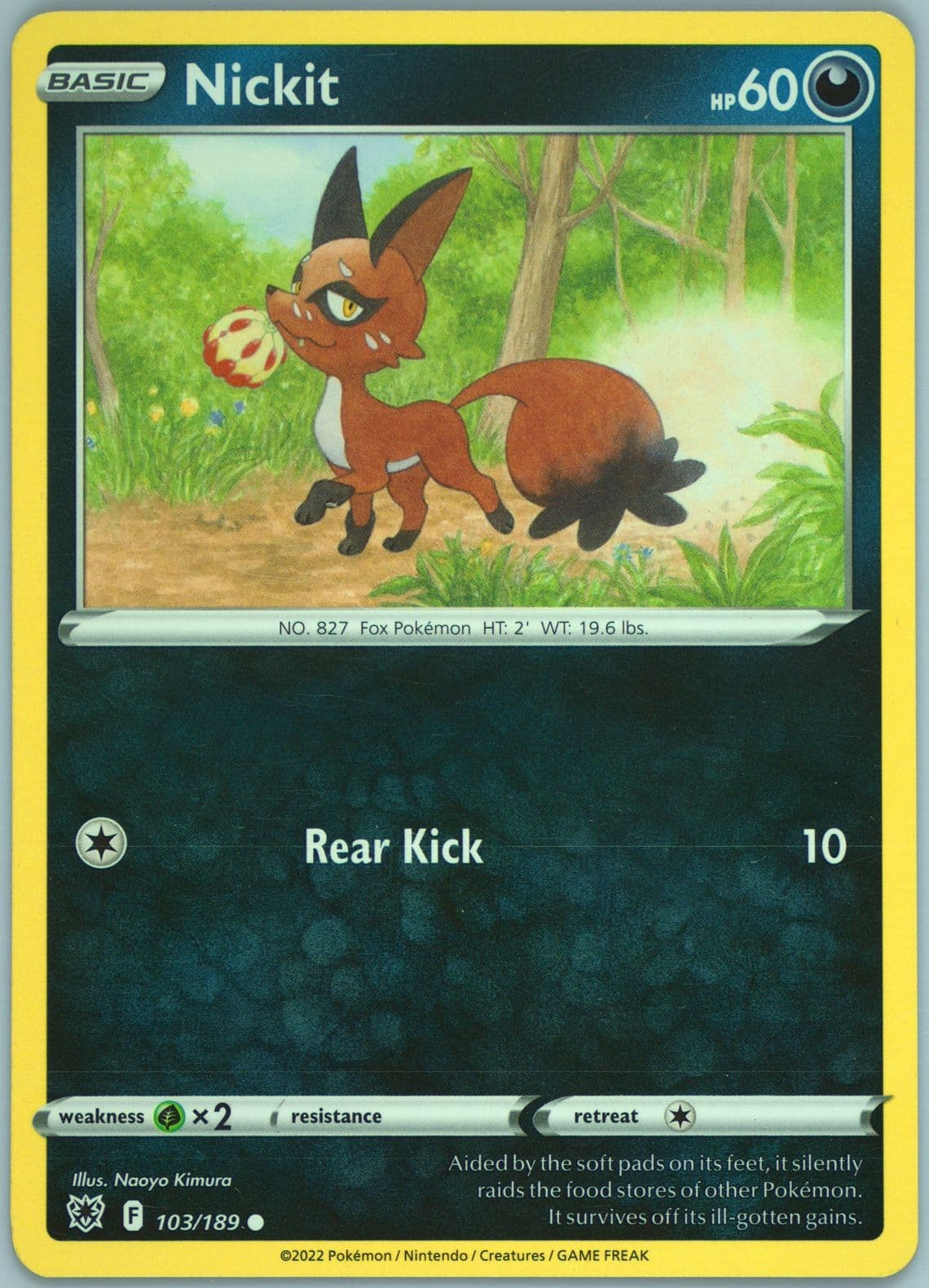 Nickit (103) 2022 Pokemon Sword & Shield Astral Radiance