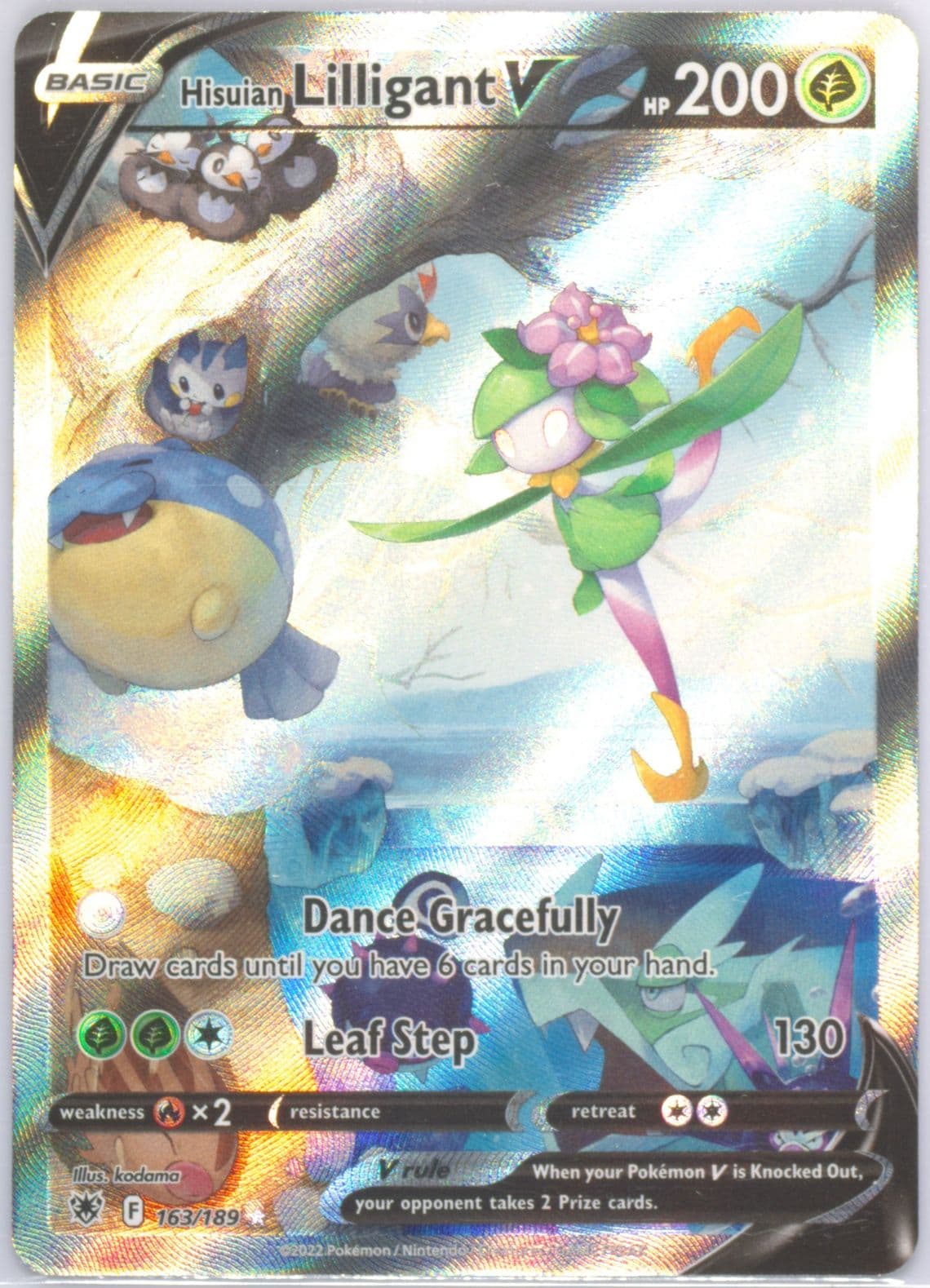 Full Art/Hisuian Lilligant V (163) 2022 Pokemon Sword & Shield Astral Radiance
