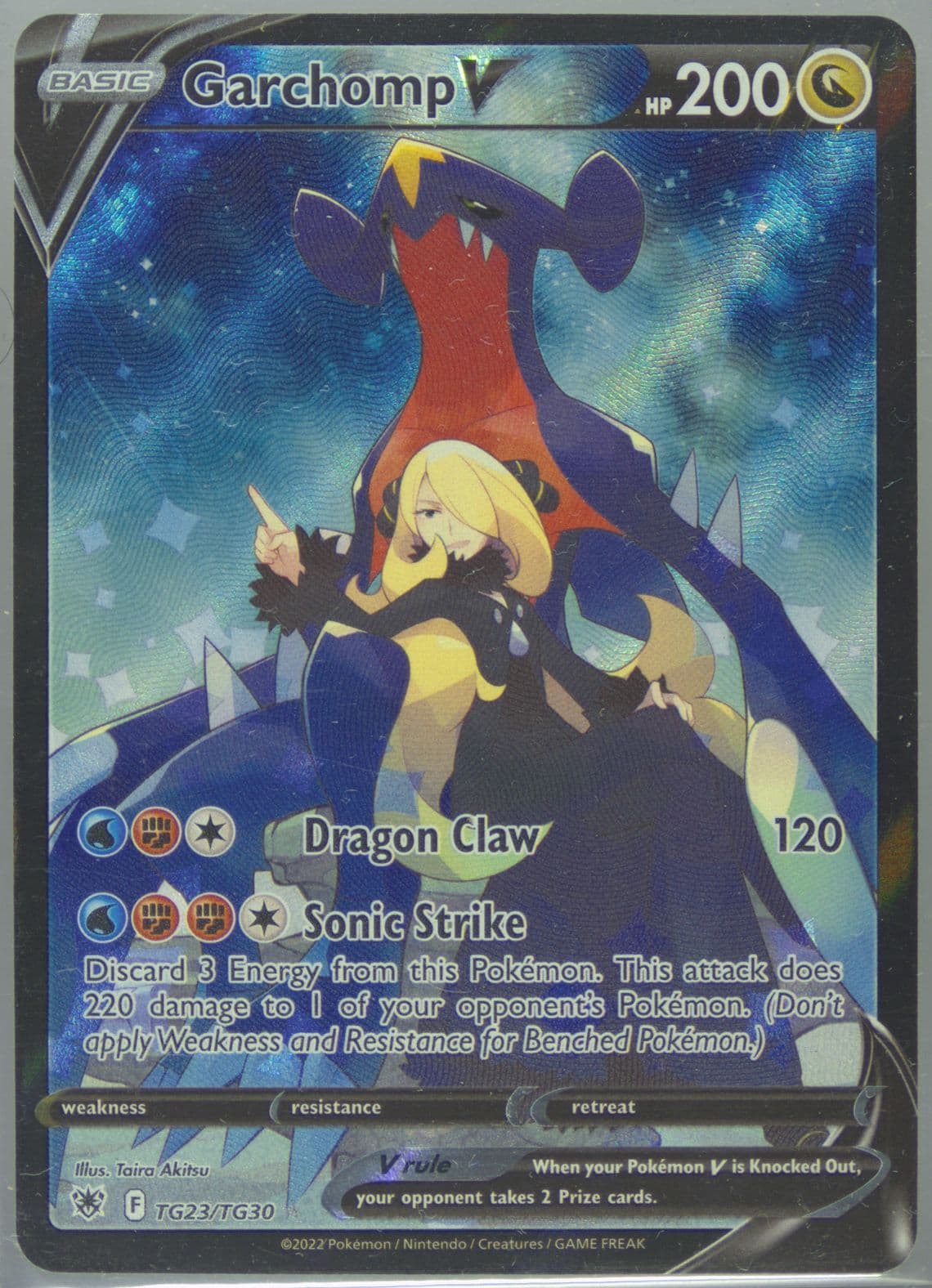 Full Art/Garchomp V (TG23) 2022 Pokemon Sword & Shield Astral Radiance