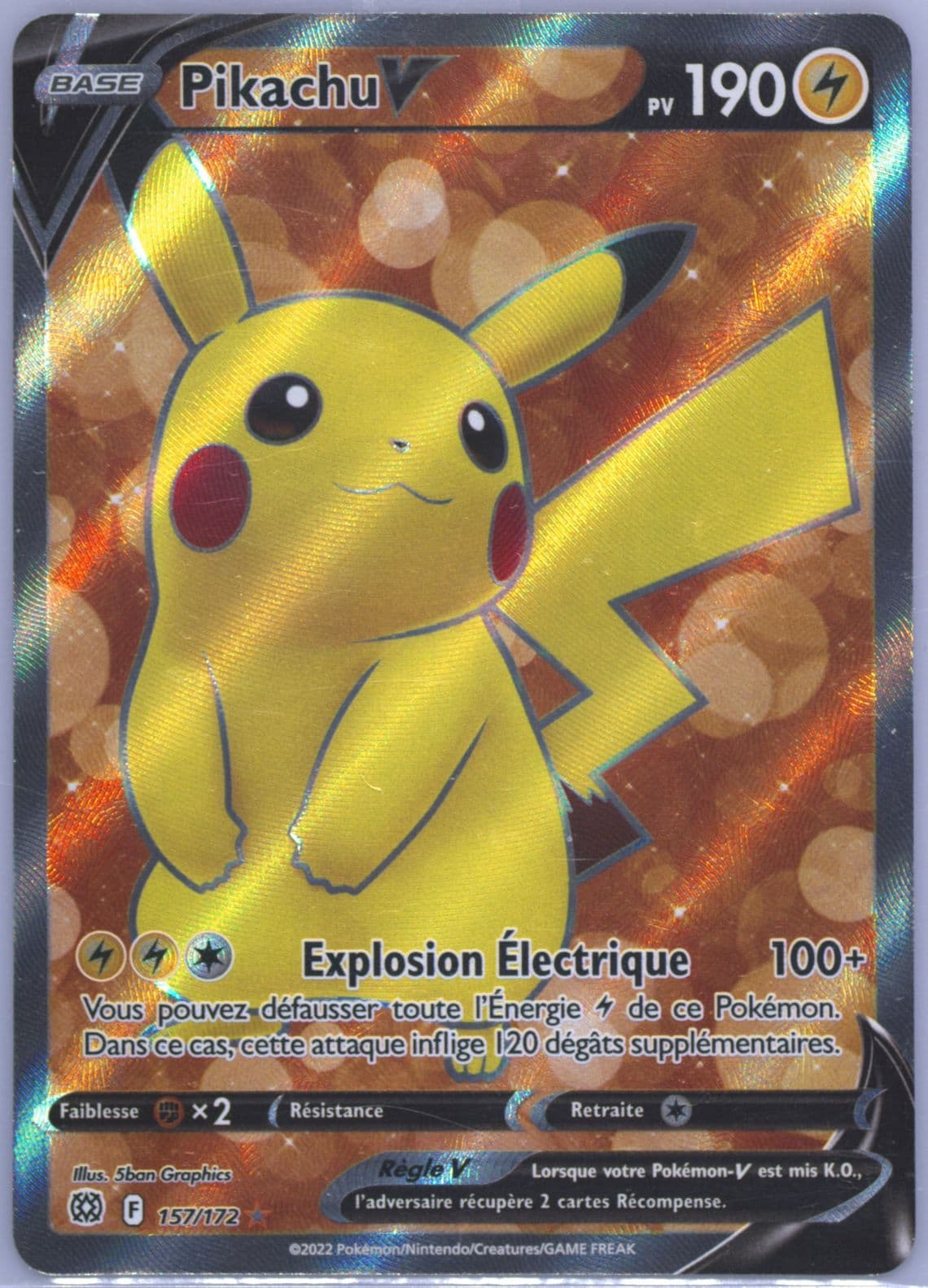 Full Art/Pikachu V French (157) 2022 Pokemon Sword & Shield Brilliant Stars