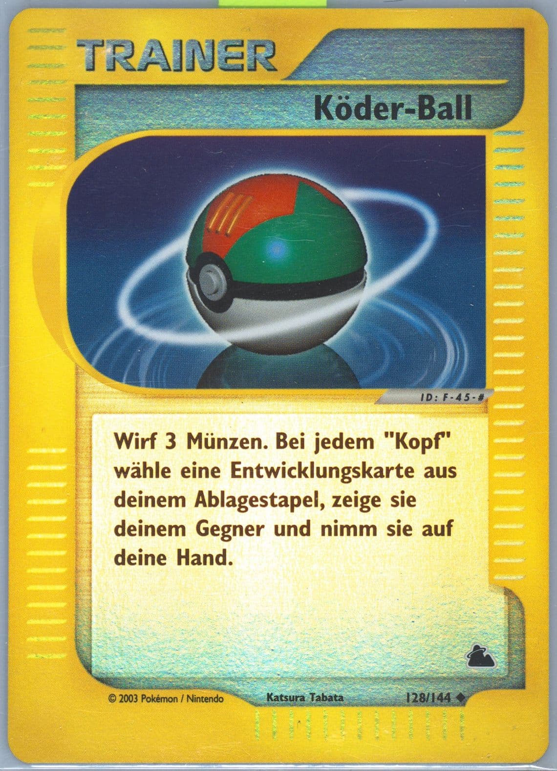 Köder-Ball-Reverse Foil German (128) 2003 Pokemon Skyridge