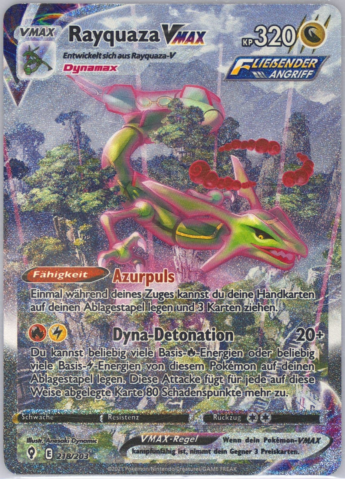 Full Art/Rayquaza Vmax German-Secret (218) 2021 Pokemon Sword & Shield Evolving Skies