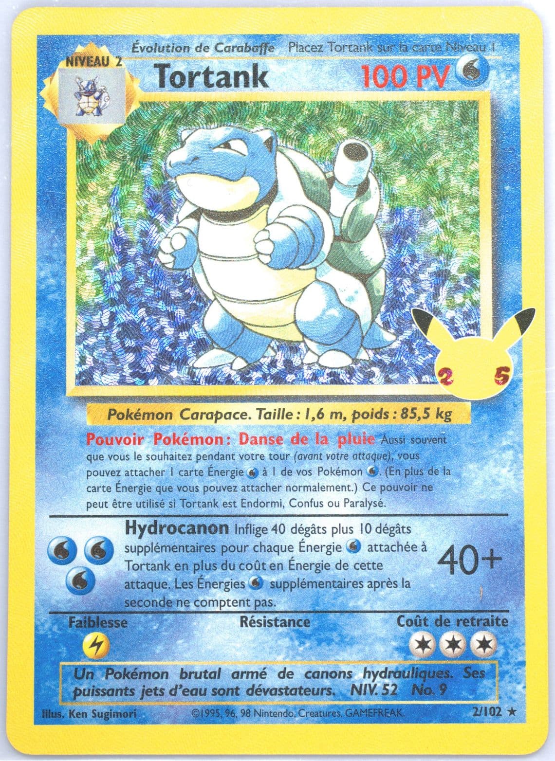 Tortank-Holo French (2) 2021 Pokemon Celebrations Classic Collection