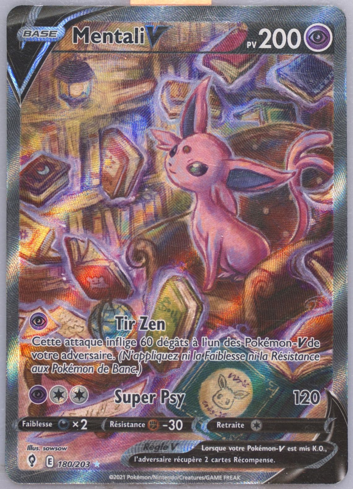Full Art/Mentali V French (180) 2021 Pokemon Sword & Shield Evolving Skies