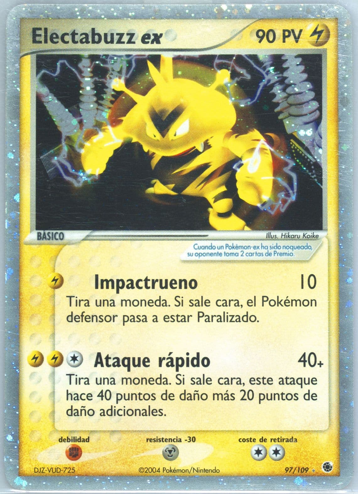 Electabuzz EX-Holo (97) 2004 Pokemon Spanish EX Ruby & Sapphire