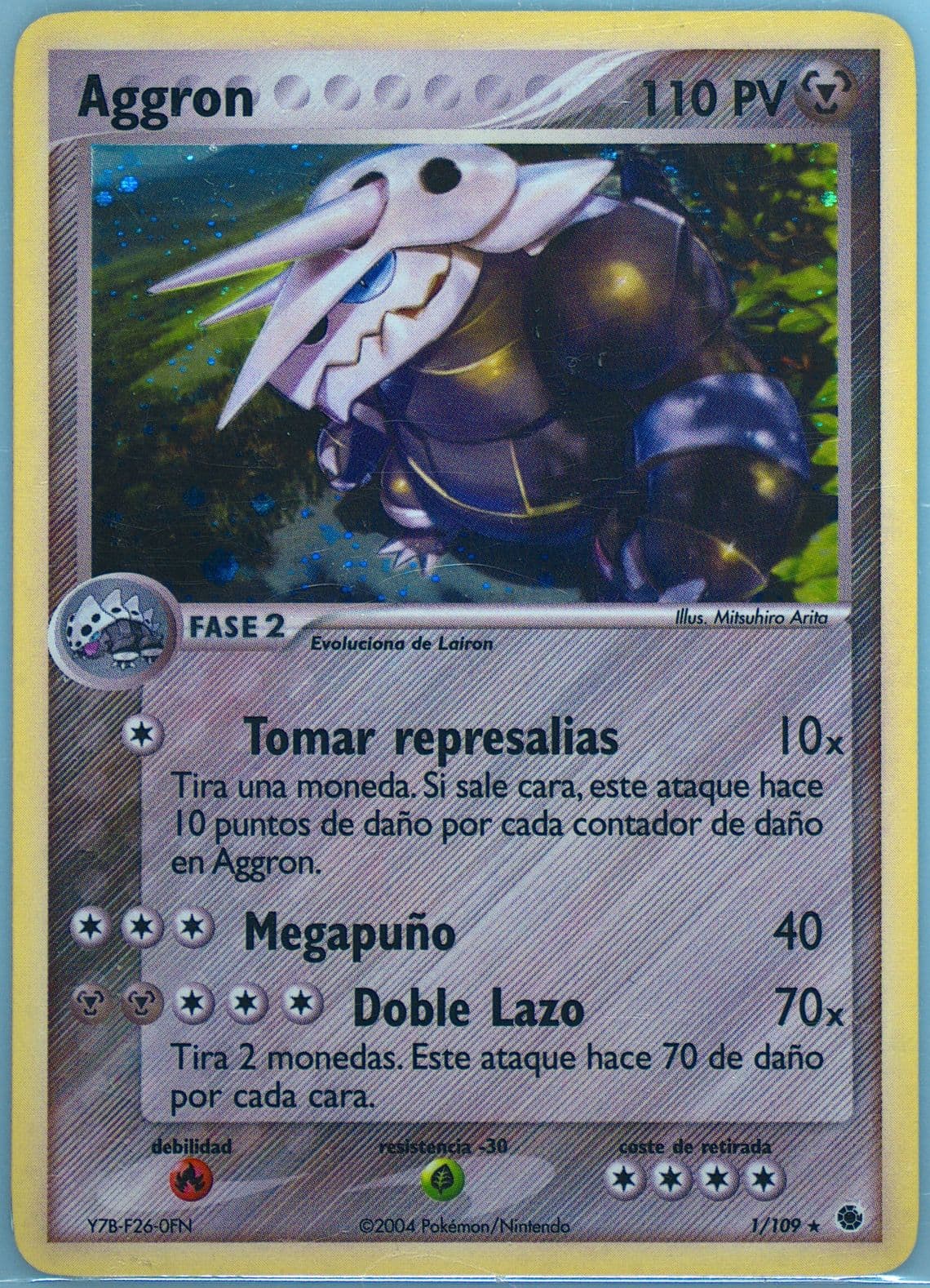 Aggron-Holo (1) 2004 Pokemon Spanish EX Ruby & Sapphire