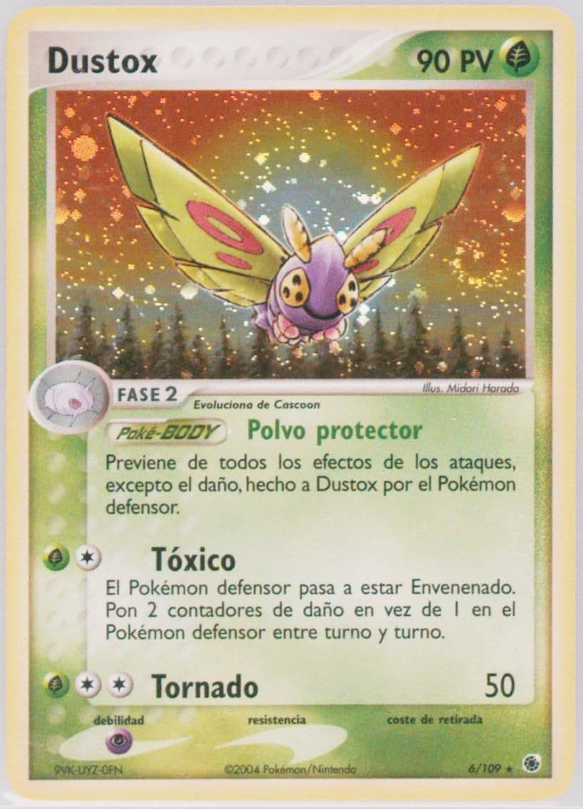 Dustox-Holo (6) 2004 Pokemon Spanish EX Ruby & Sapphire