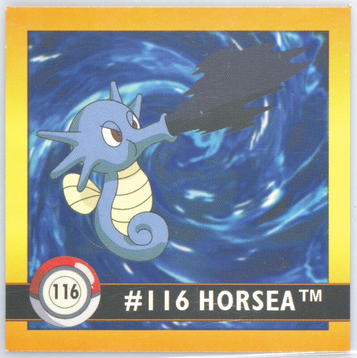 Horsea (116) 1999 Pokemon Stickers Series 1
