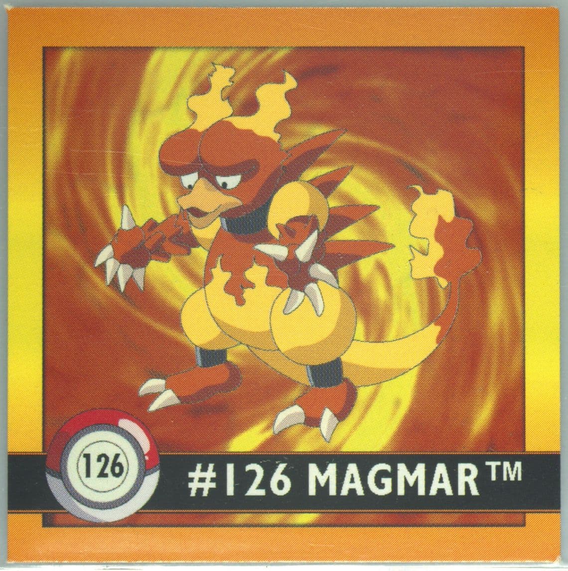 Magmar (126) 1999 Pokemon Stickers Series 1