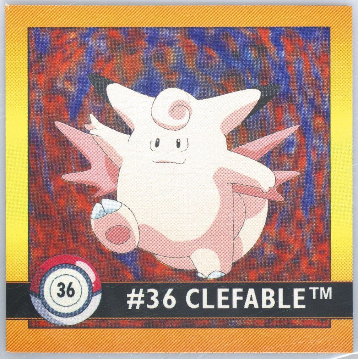 Clefable (36) 1999 Pokemon Stickers Series 1