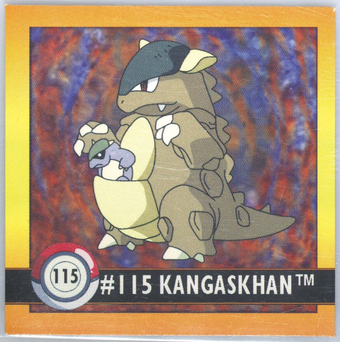 Kangaskhan (115) 1999 Pokemon Stickers Series 1