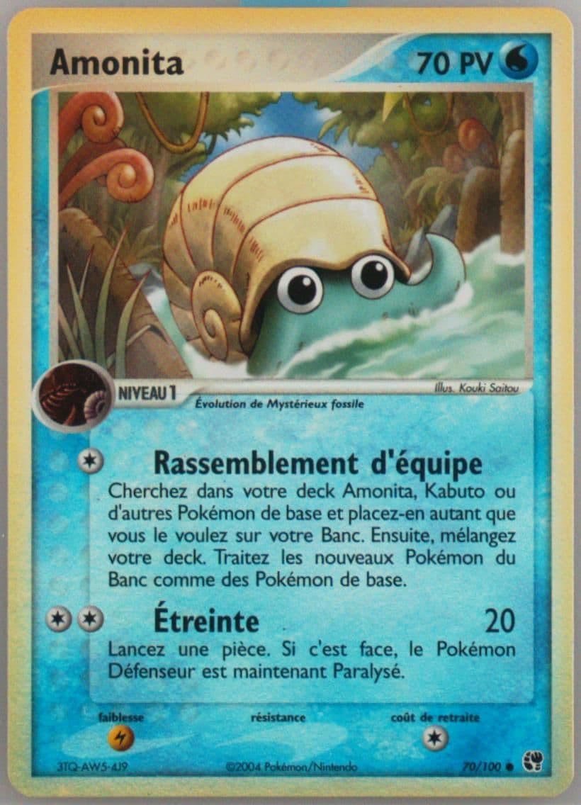 Amonita-Reverse Foil (70) 2004 Pokemon French EX Sandstorm