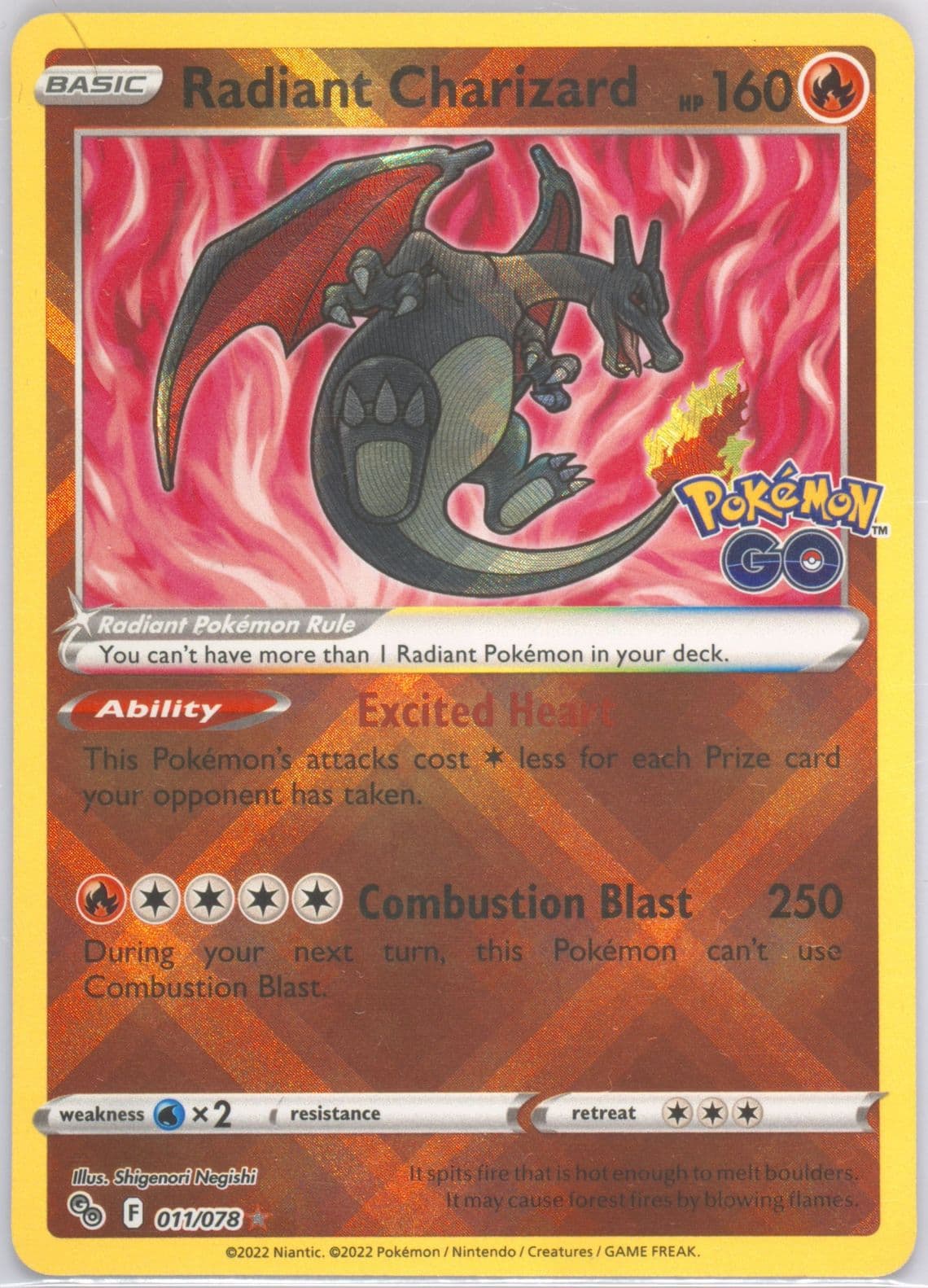 Radiant Charizard (011) 2022 Pokemon Go