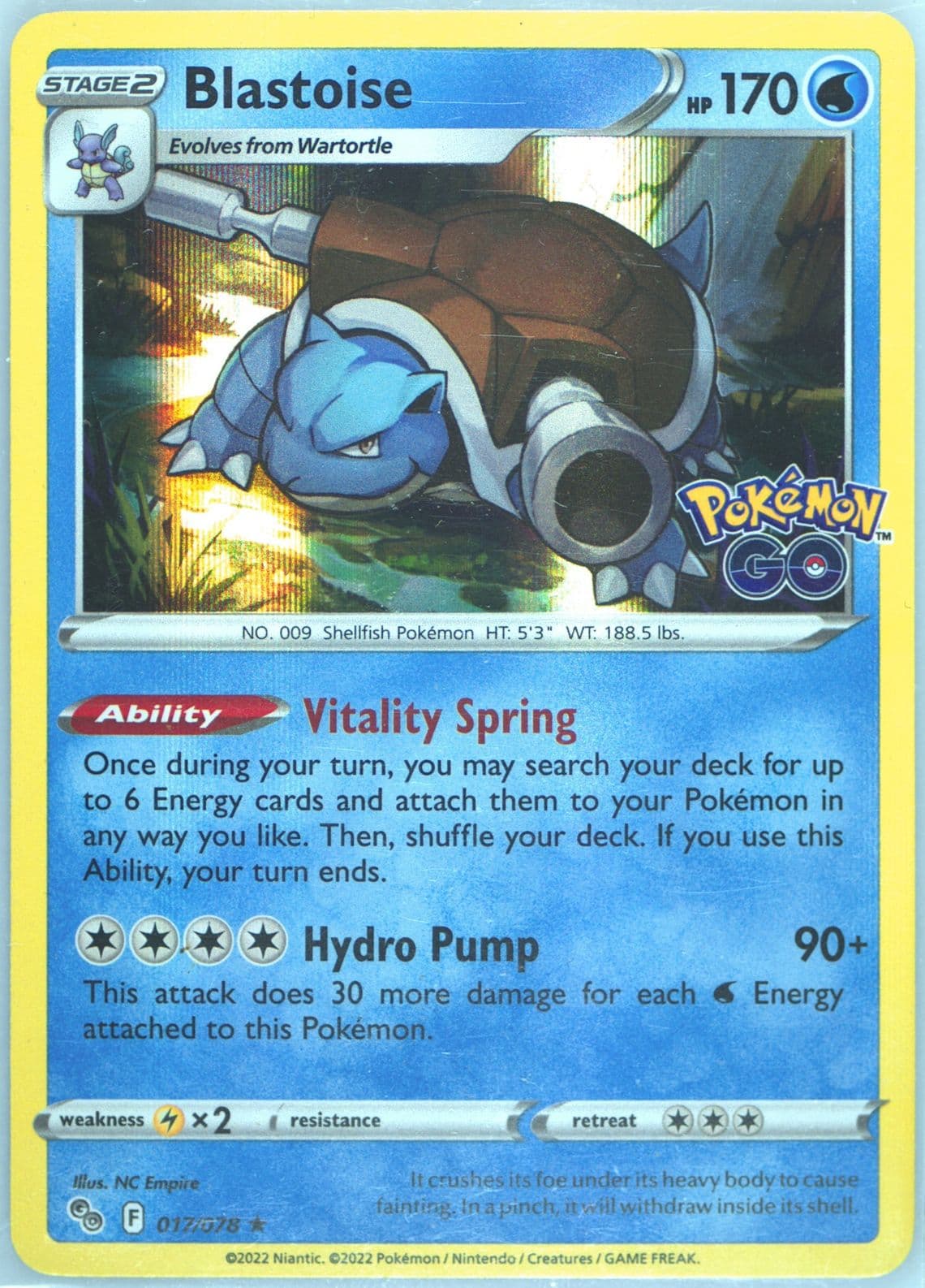 Blastoise-Holo (017) 2022 Pokemon Go