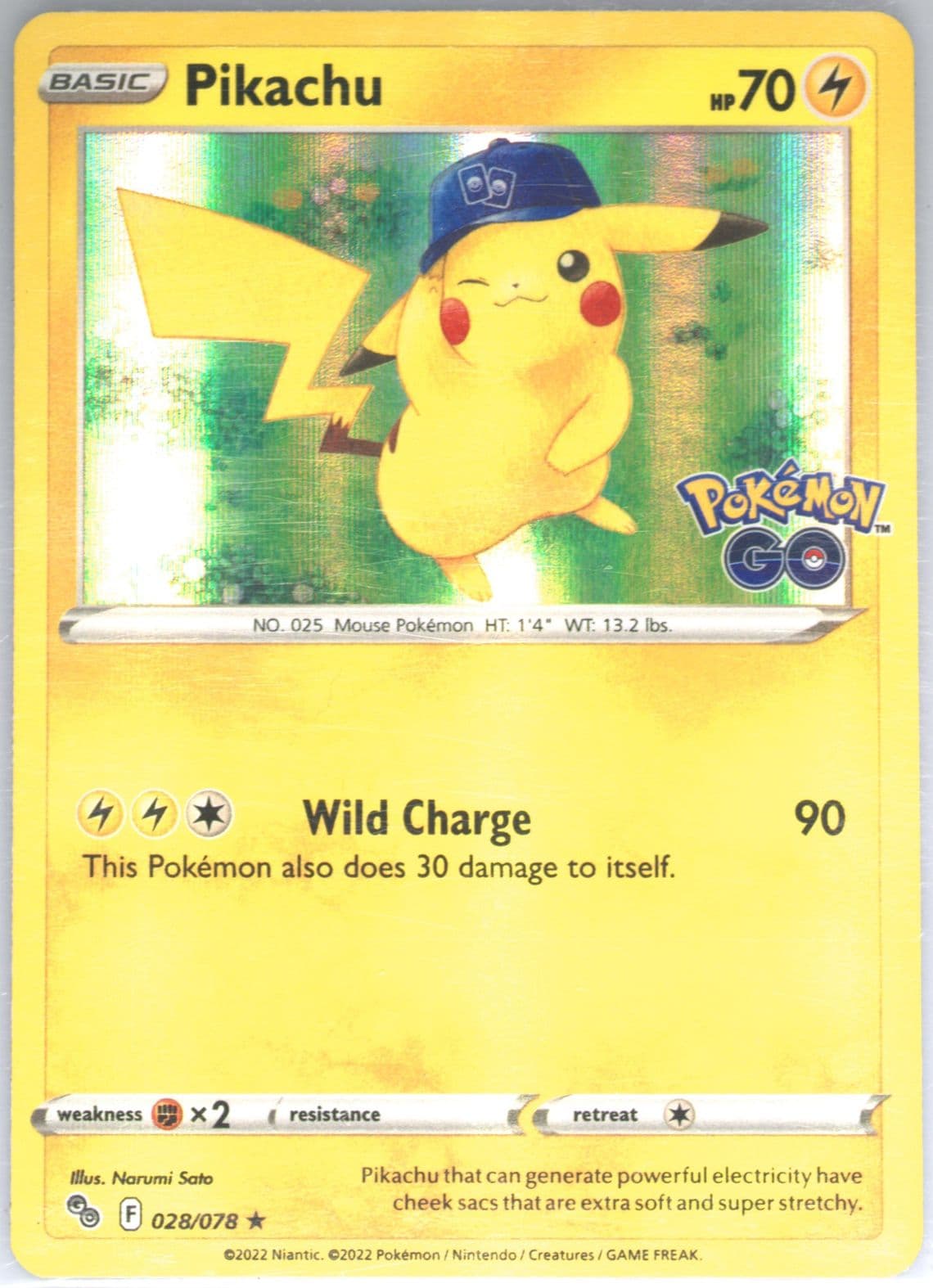 Pikachu-Holo (028) 2022 Pokemon Go