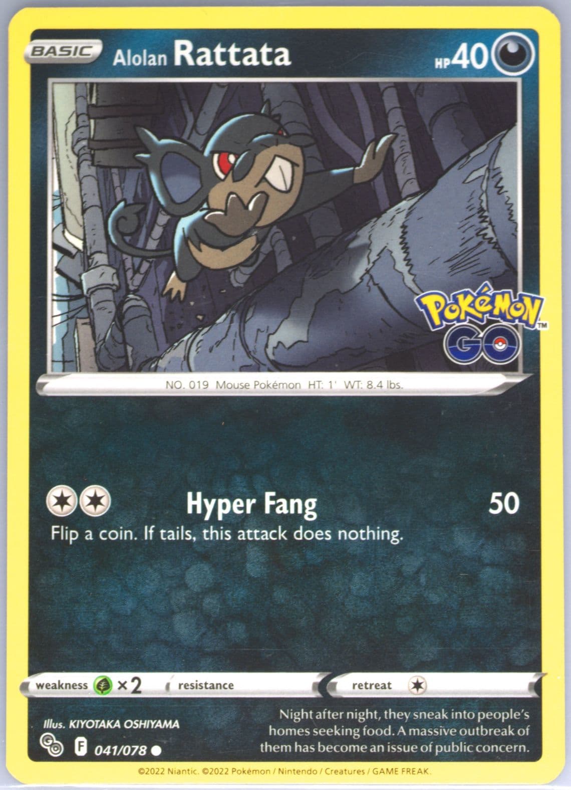 Alolan Rattata (041) 2022 Pokemon Go