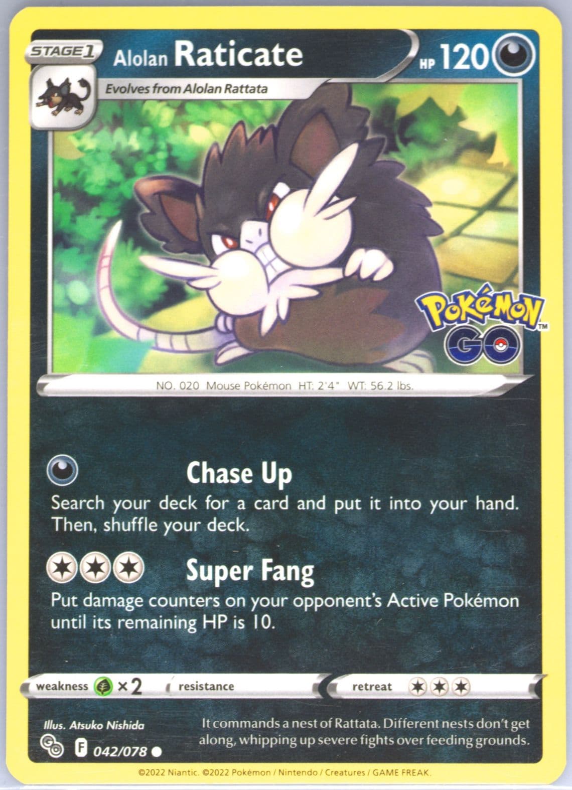 Alolan Raticate (042) 2022 Pokemon Go