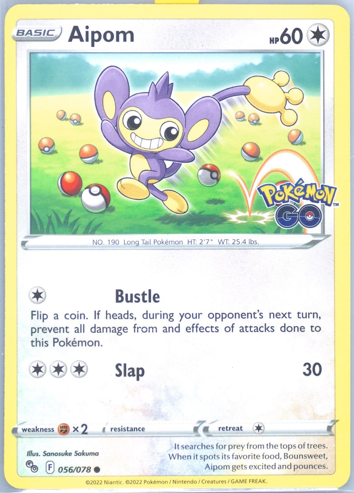 Aipom (056) 2022 Pokemon Go