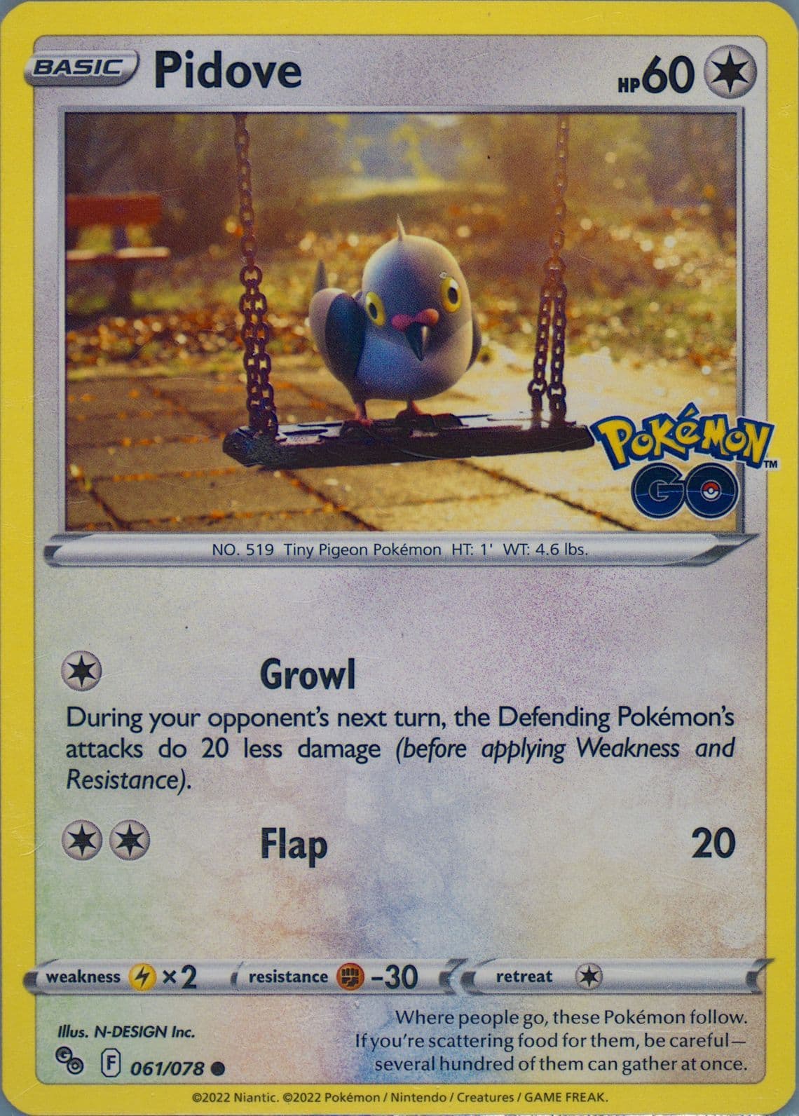Pidove (061) 2022 Pokemon Go