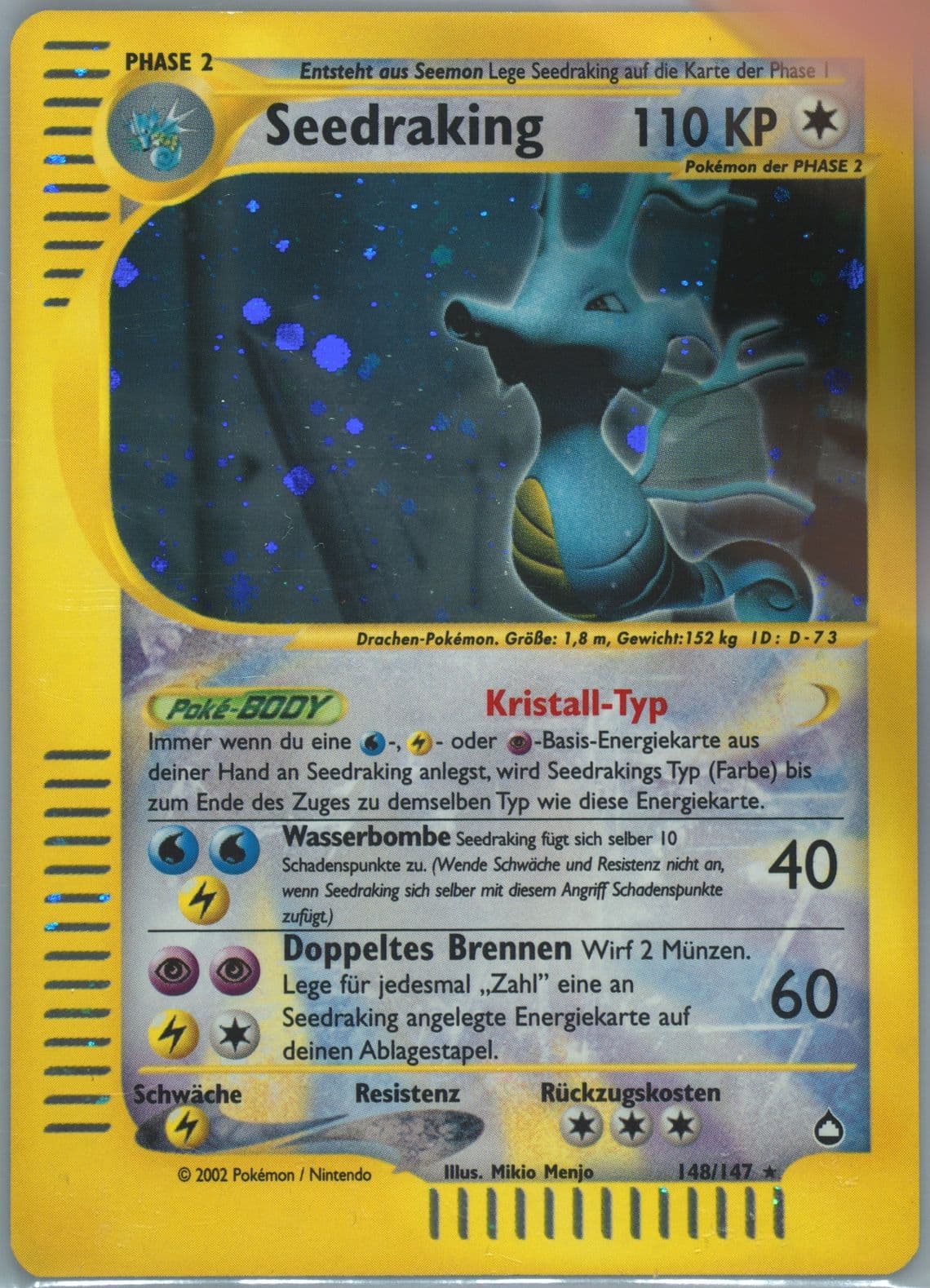 Seedraking-Holo German (148) 2003 Pokemon Aquapolis