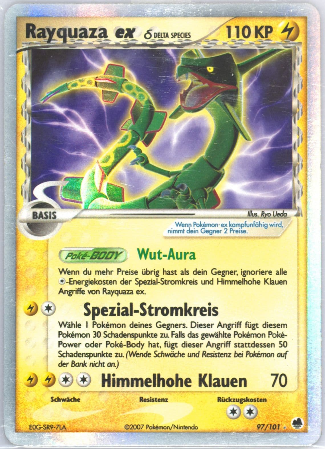 Rayquaza EX-Holo German (97) 2006 Pokemon EX Dragon Frontiers