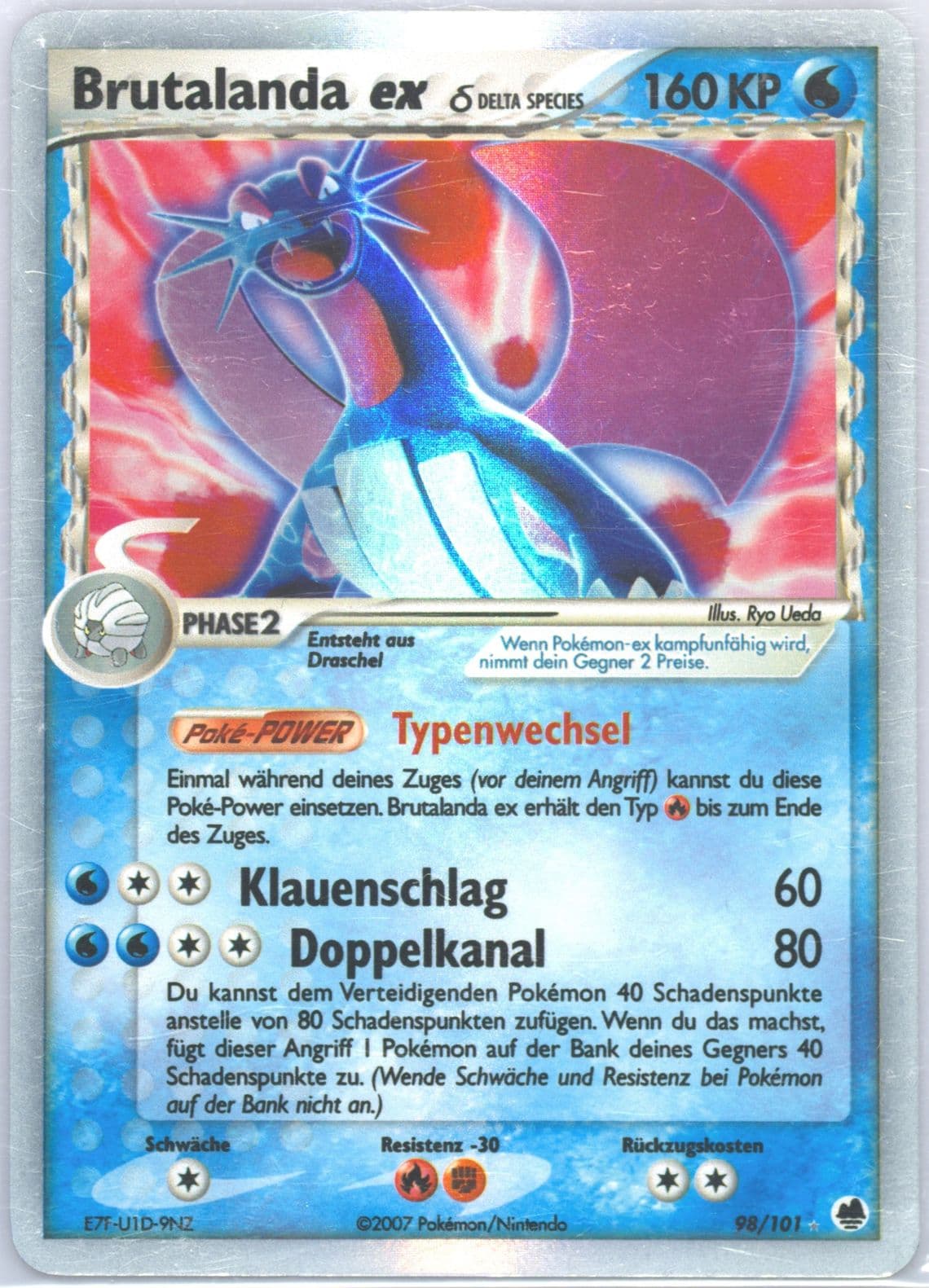 Brutalanda EX-Holo German (98) 2006 Pokemon EX Dragon Frontiers