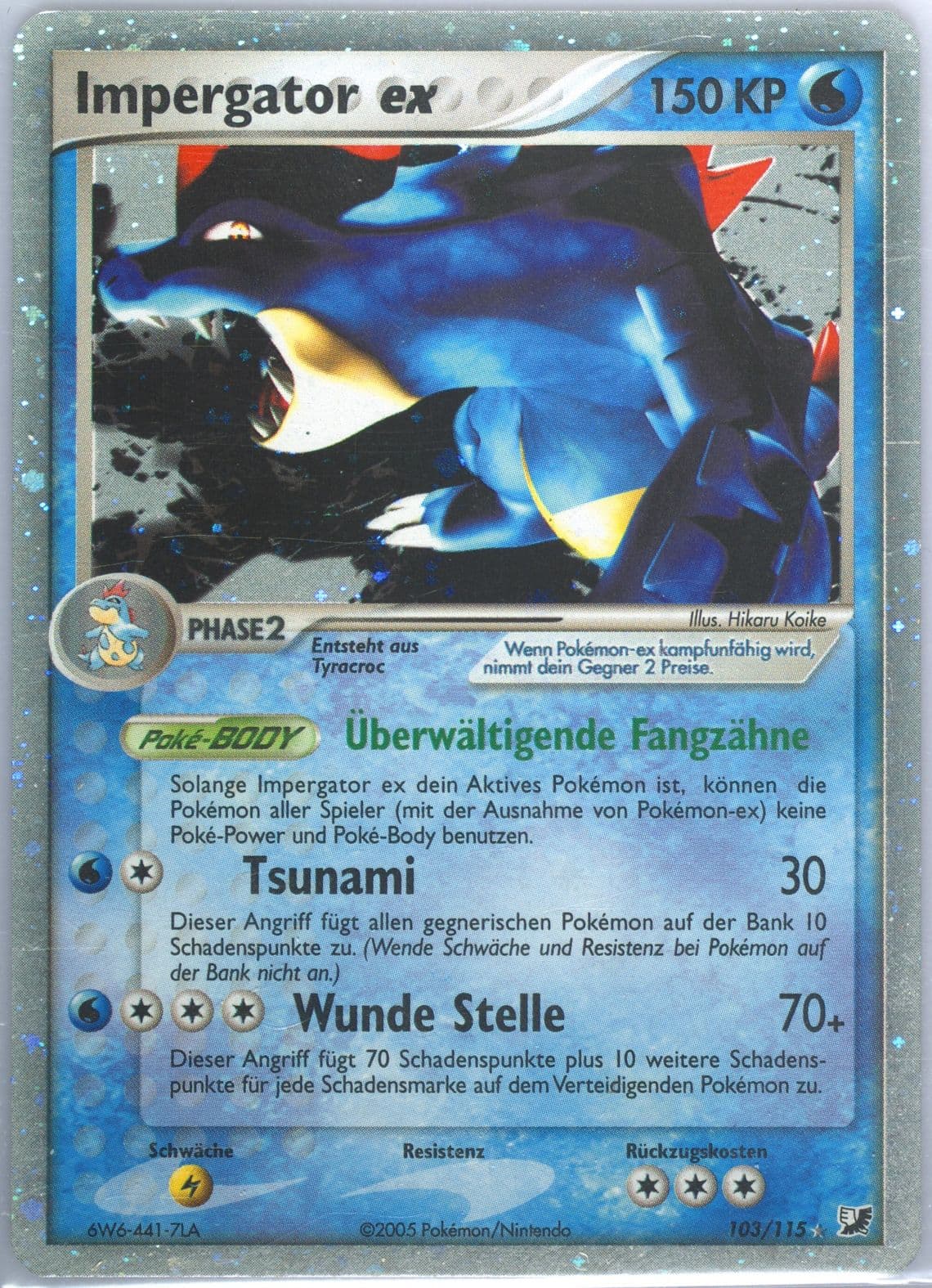 Impergator EX-Holo German (103) 2005 Pokemon EX Unseen Forces