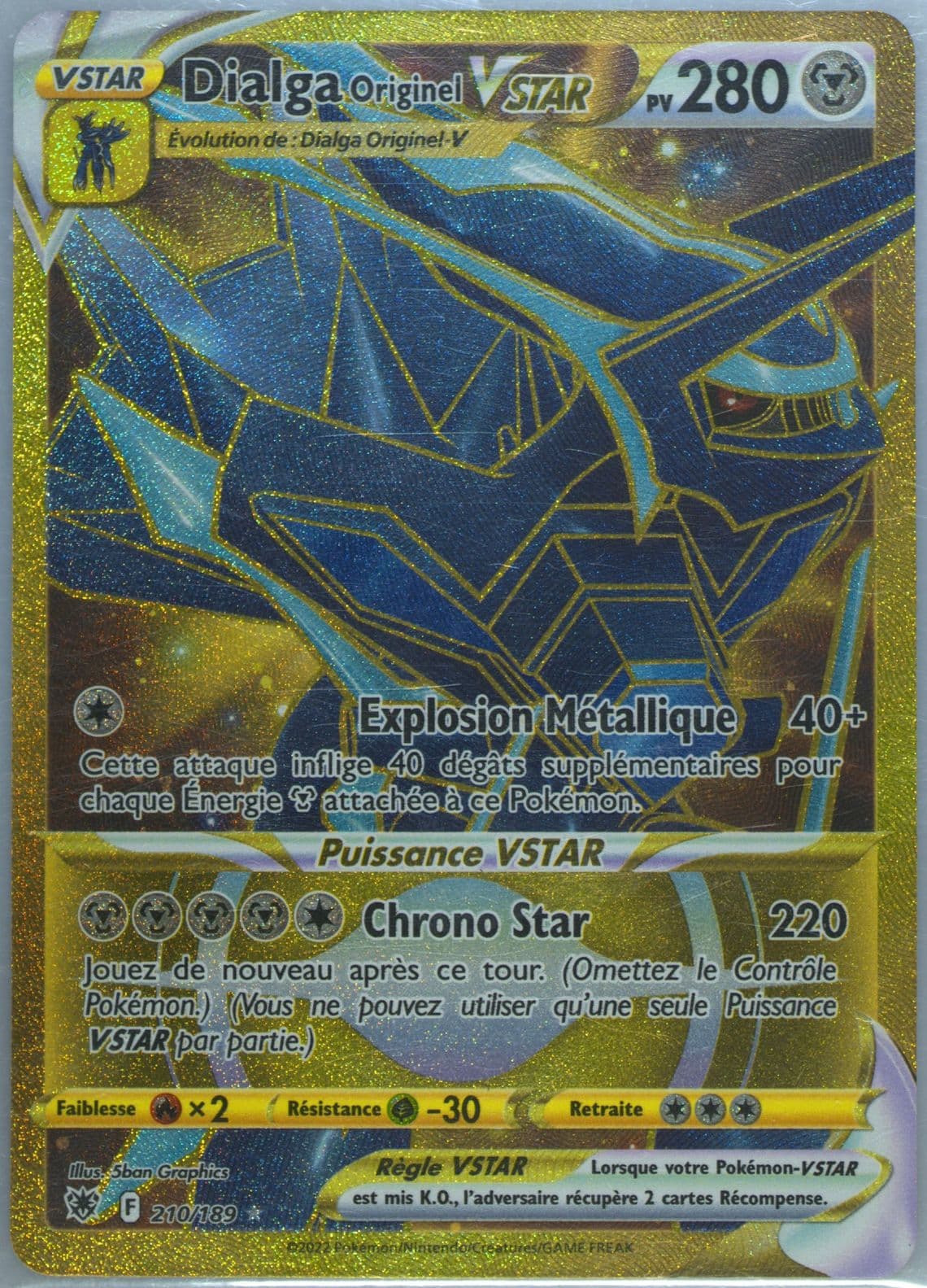 Full Art/Dialga Originel Vstar French-Secret (210) 2022 Pokemon Sword & Shield Astral Radiance