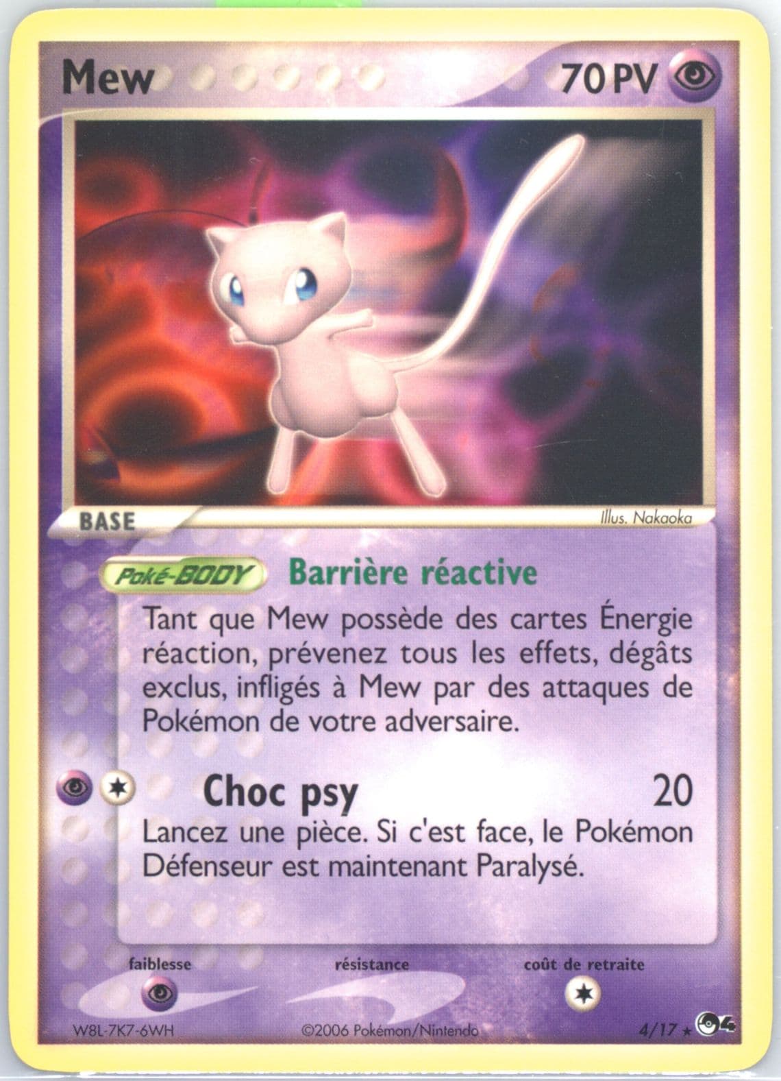 Mew French (4) 2006 Pokemon Pop Series 4