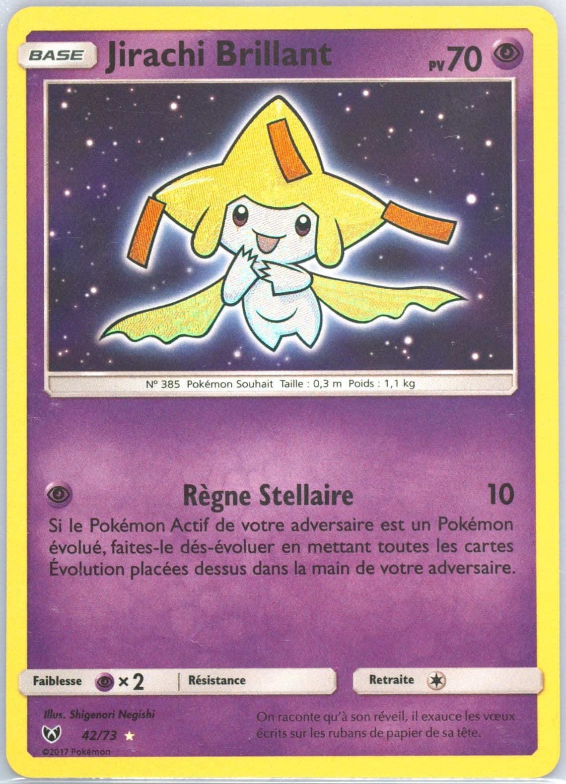 Jirachi Brillant-Holo French (42) 2017 Pokemon Sun & Moon Shining Legends