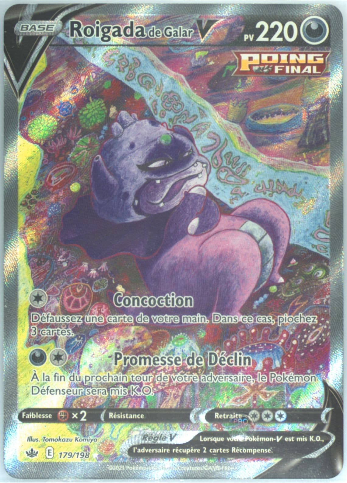 Full Art/Roigada de Galar V French (179) 2021 Pokemon Sword & Shield Chilling Reign