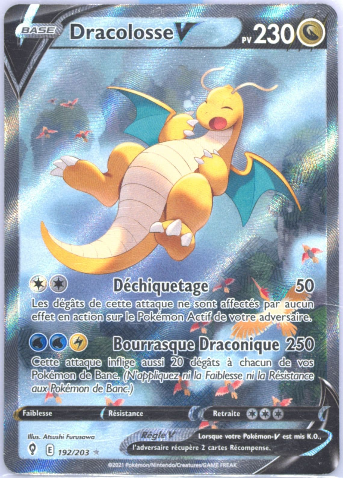 Full Art/Dracolosse V French (192) 2021 Pokemon Sword & Shield Evolving Skies