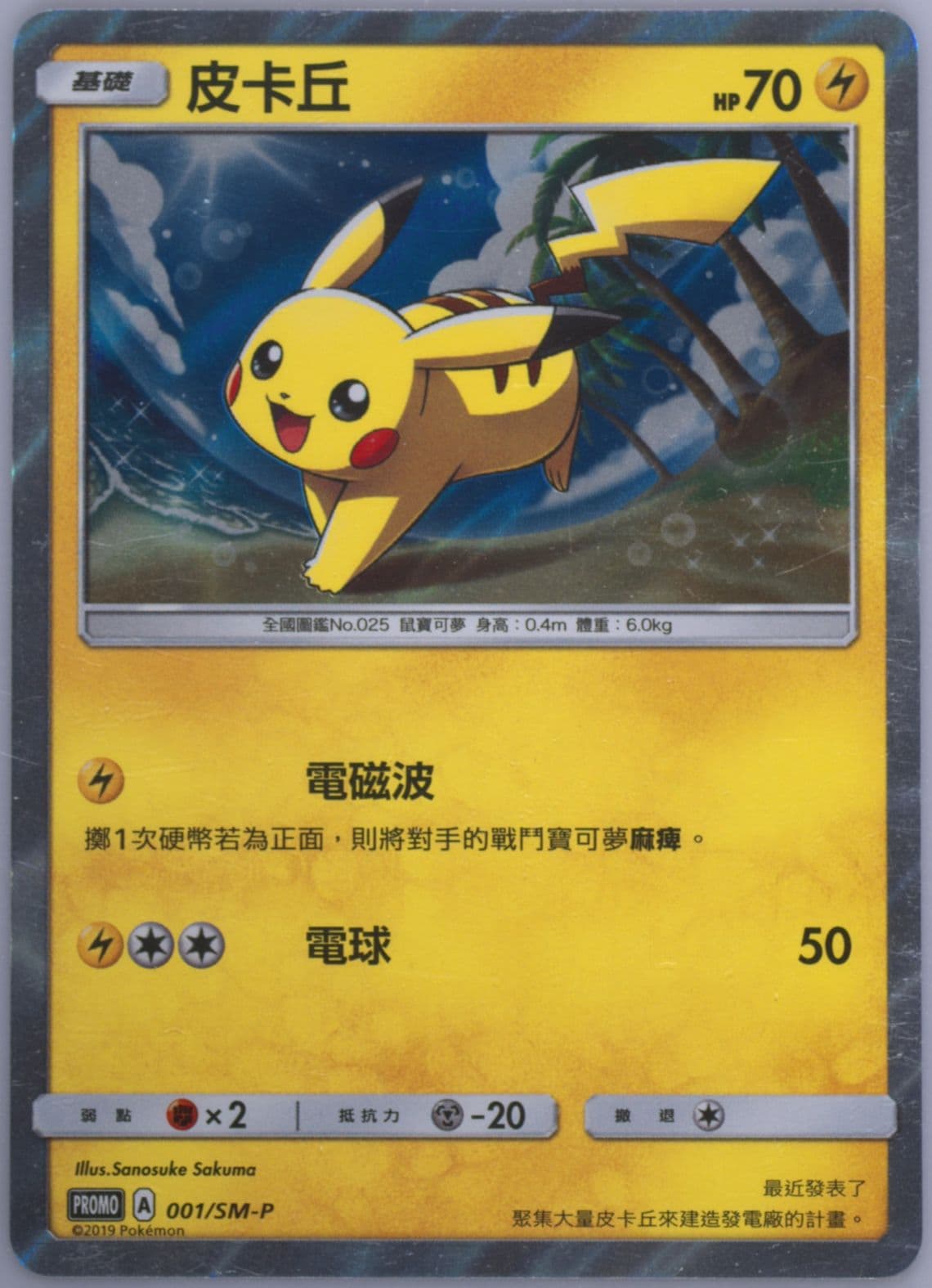 Pikachu Pokemon TCG Launch Memorial Conference (001) 2019 Pokemon Chinese SM Promo