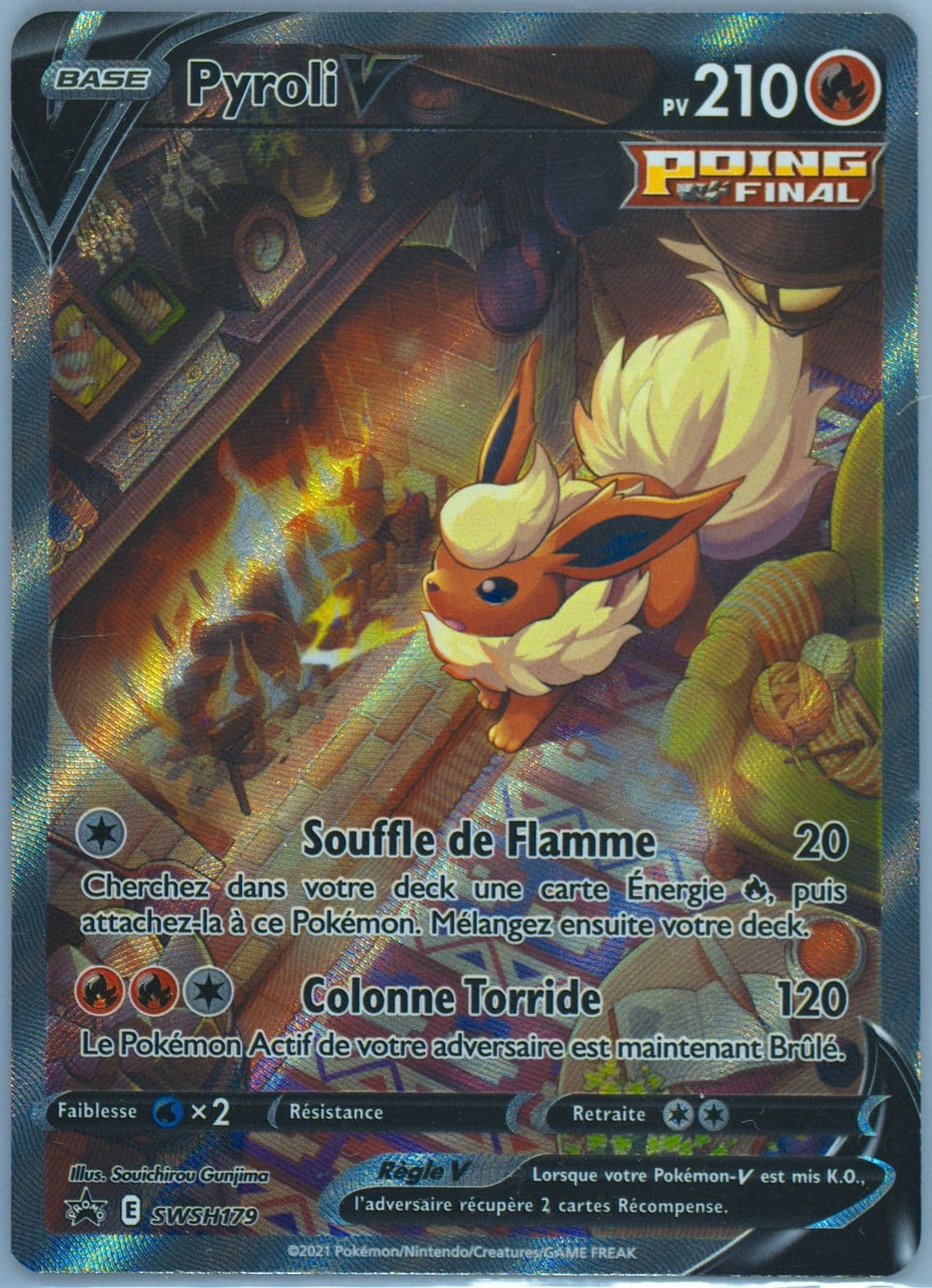 Full Art/Pyroli V Flareon Vmax Premium Collection-French (179) 2022 Pokemon Swsh Black Star Promo