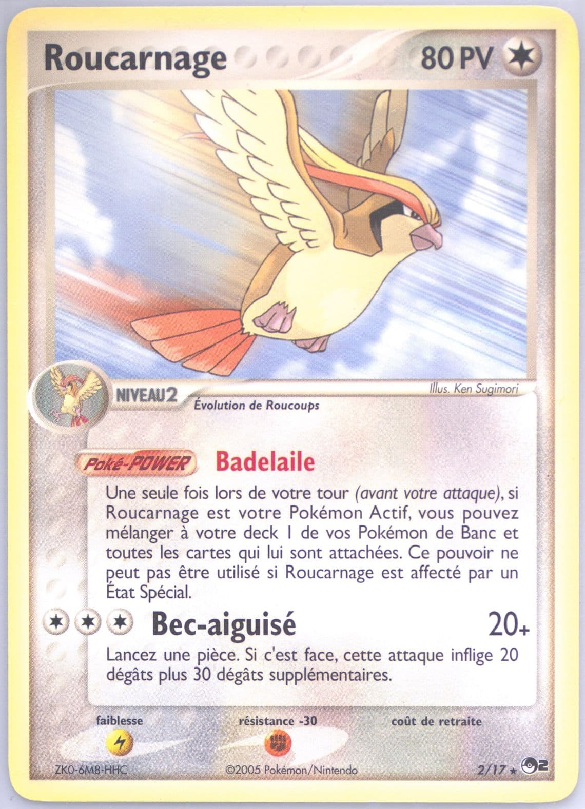 Roucarnage French (2) 2005 Pokemon Pop Series 2