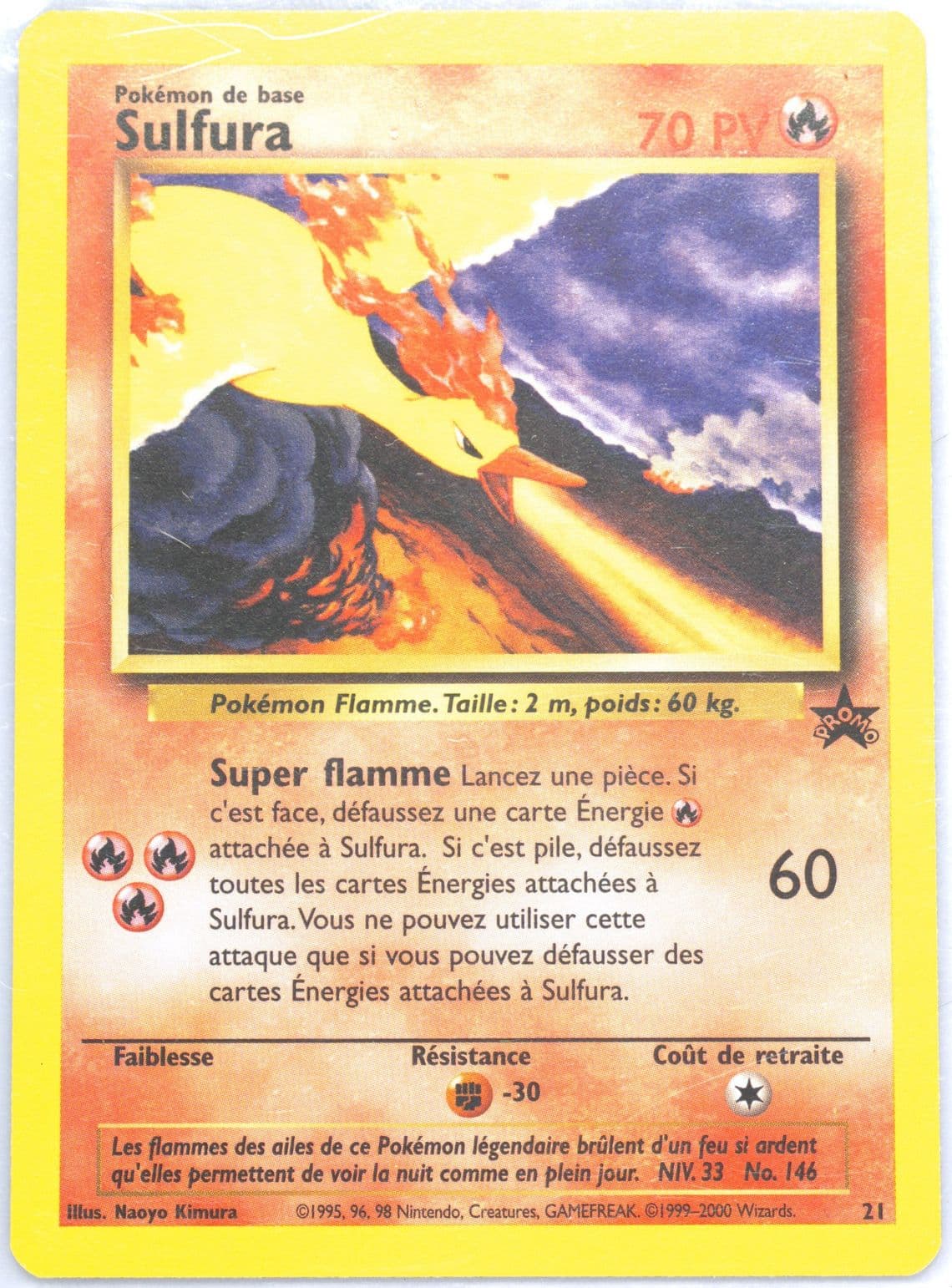 Sulfura French (21) 2000 Pokemon Promo Black Star
