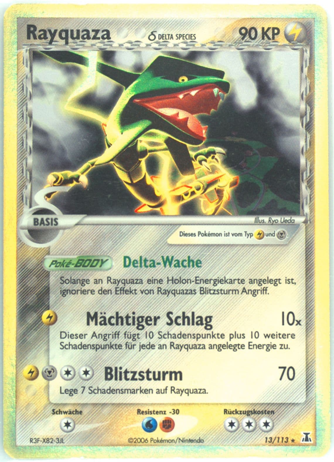 Rayquaza-Holo German (13) 2005 Pokemon EX Delta Species