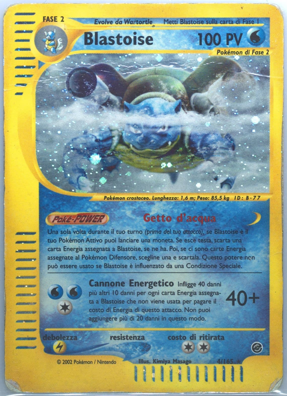 Blastoise-Holo Italian (4) 2002 Pokemon Expedition