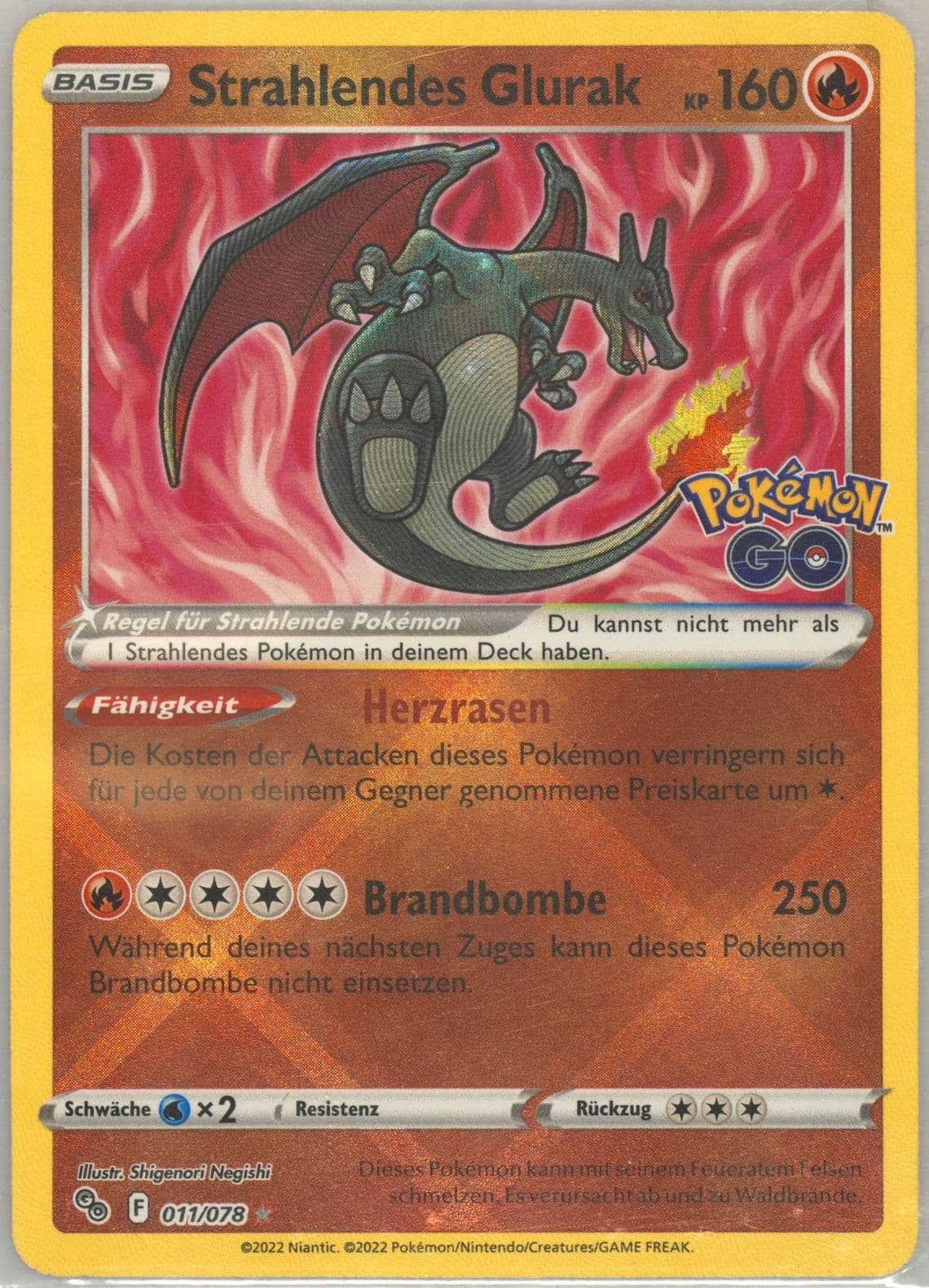 Strahlendes Glurak German (011) 2022 Pokemon Go
